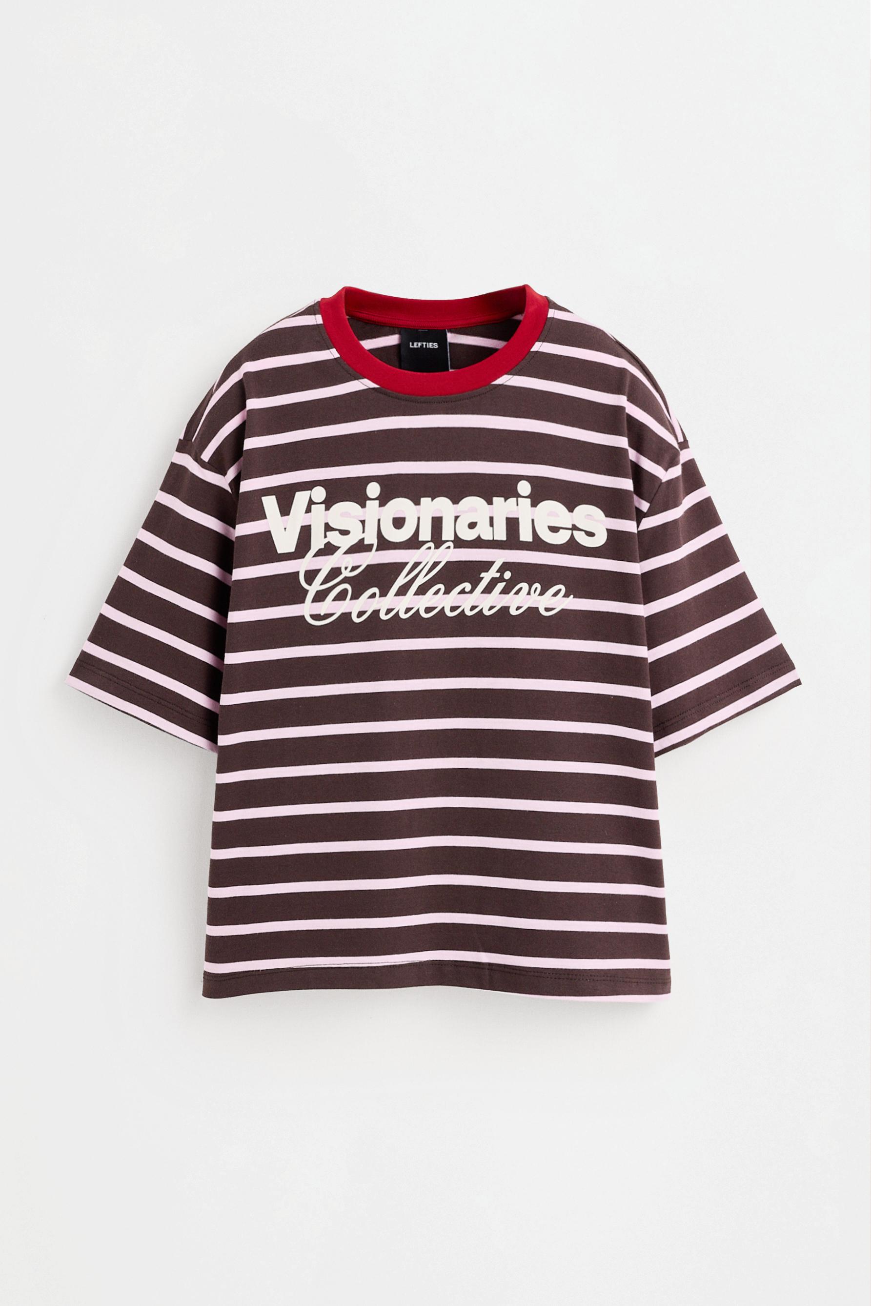 Printed boxy T-shirt — CHOCOLATE