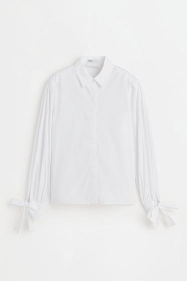 Shirt with tie cuffs — WHITE 6