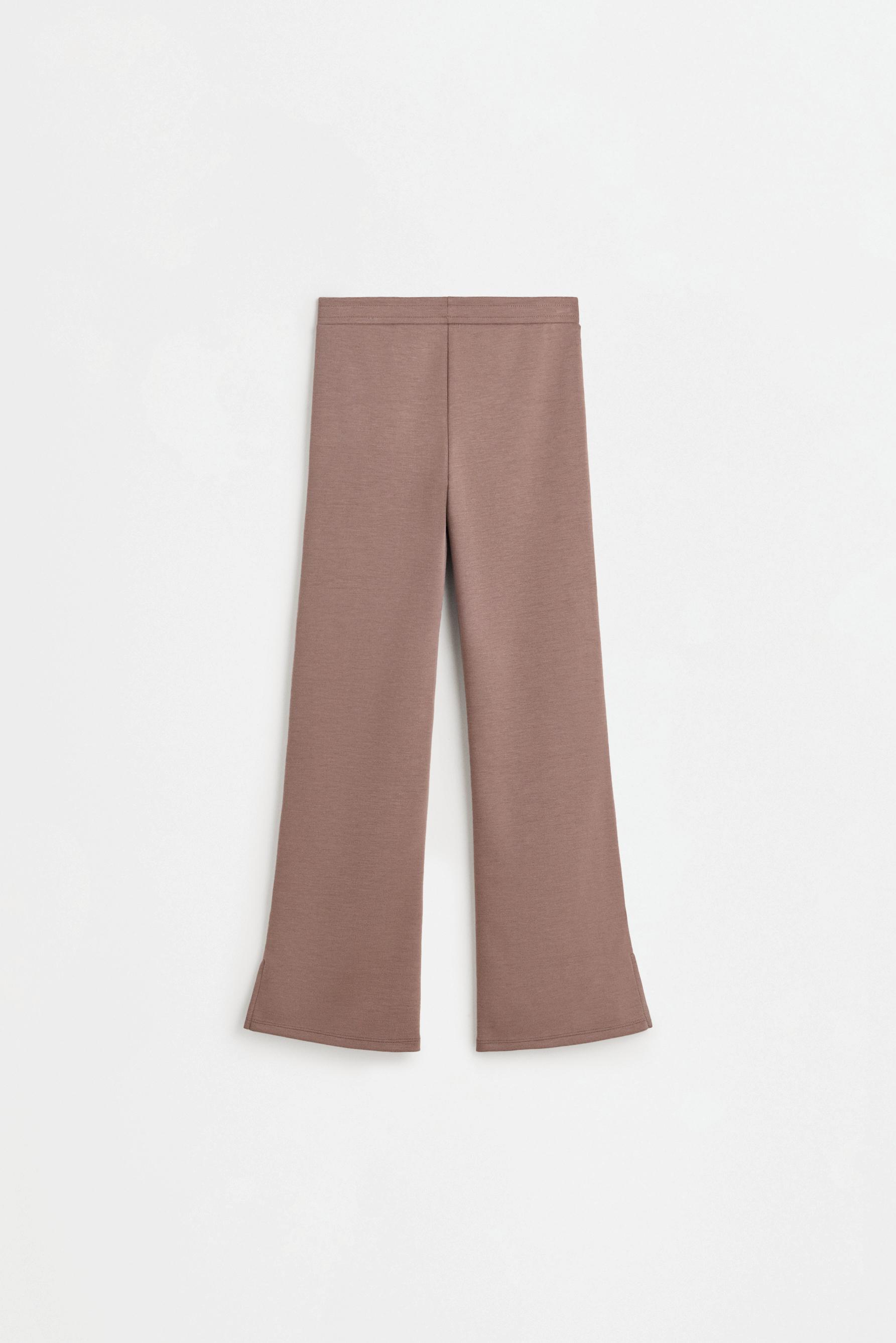 Bell bottom trousers with splits — MINK