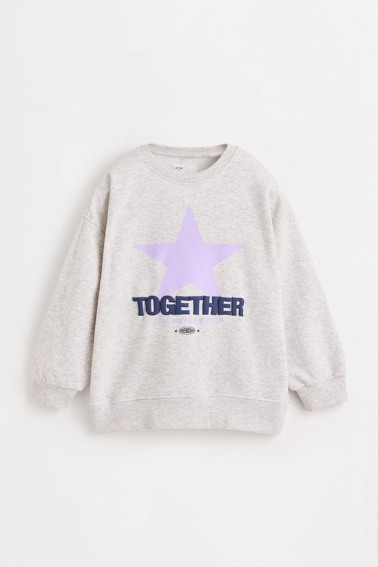 Sweatshirt and bell bottom leggings set — PALE GREY