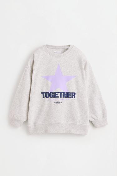 Sweatshirt and bell bottom leggings set — PALE GREY 2