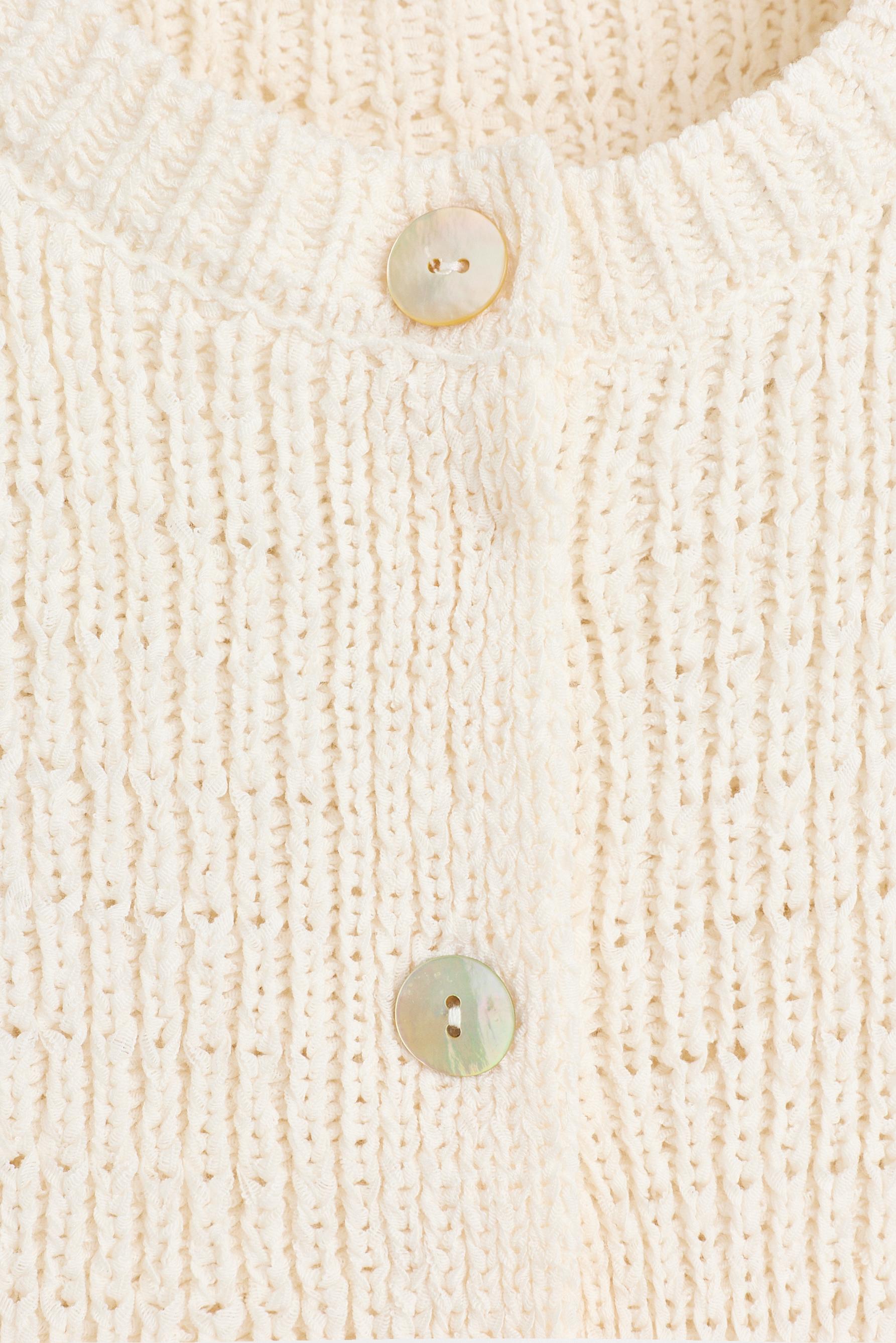 Rustic cropped vest — ECRU