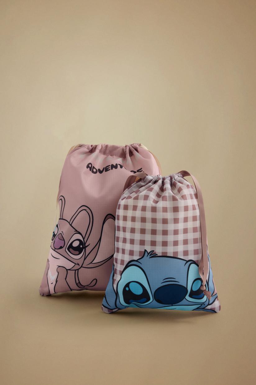 Conjunto de 2 bolsinhas Stitch e Angel ©Disney ajustáveis