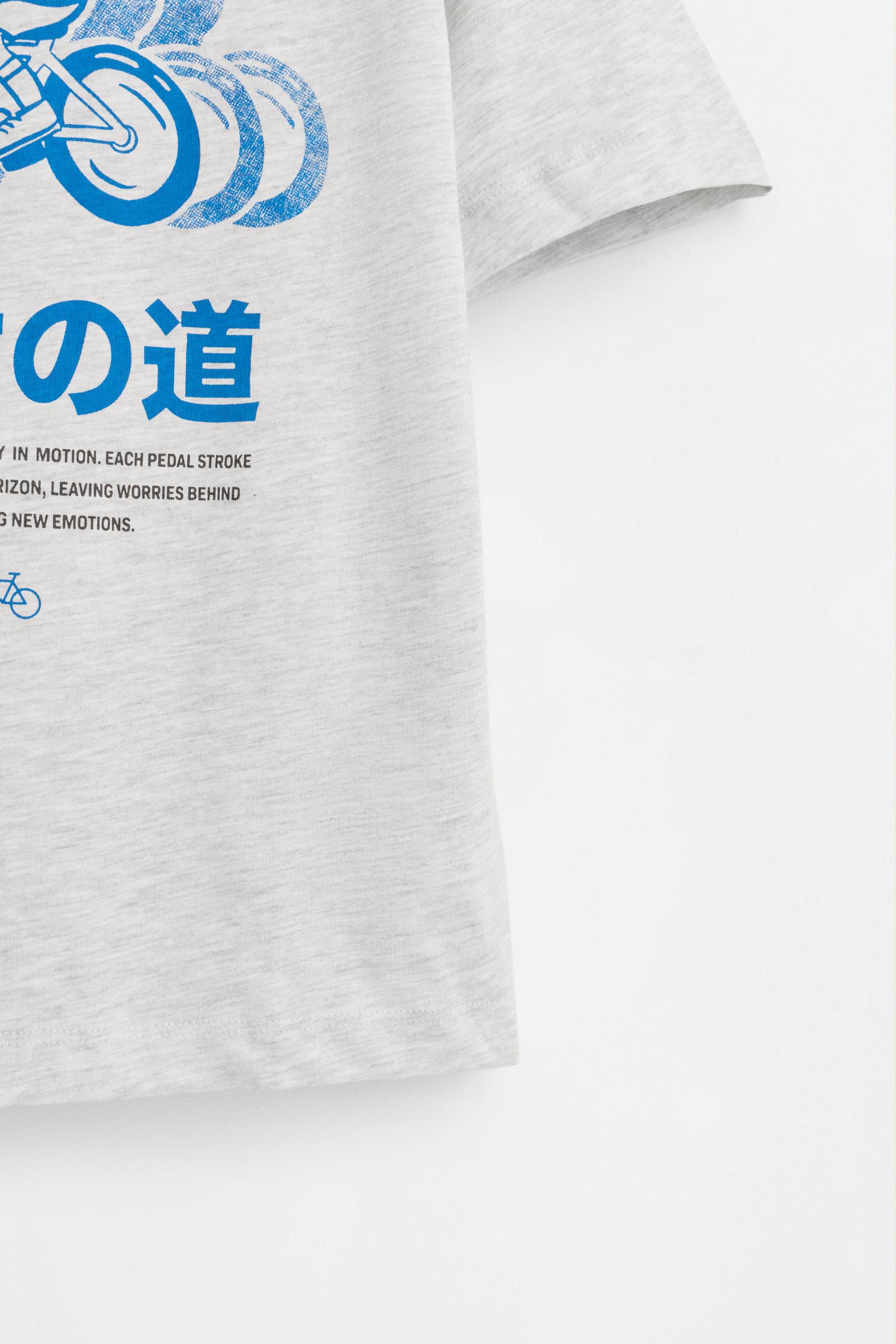Printed T-shirt — GREY MARL
