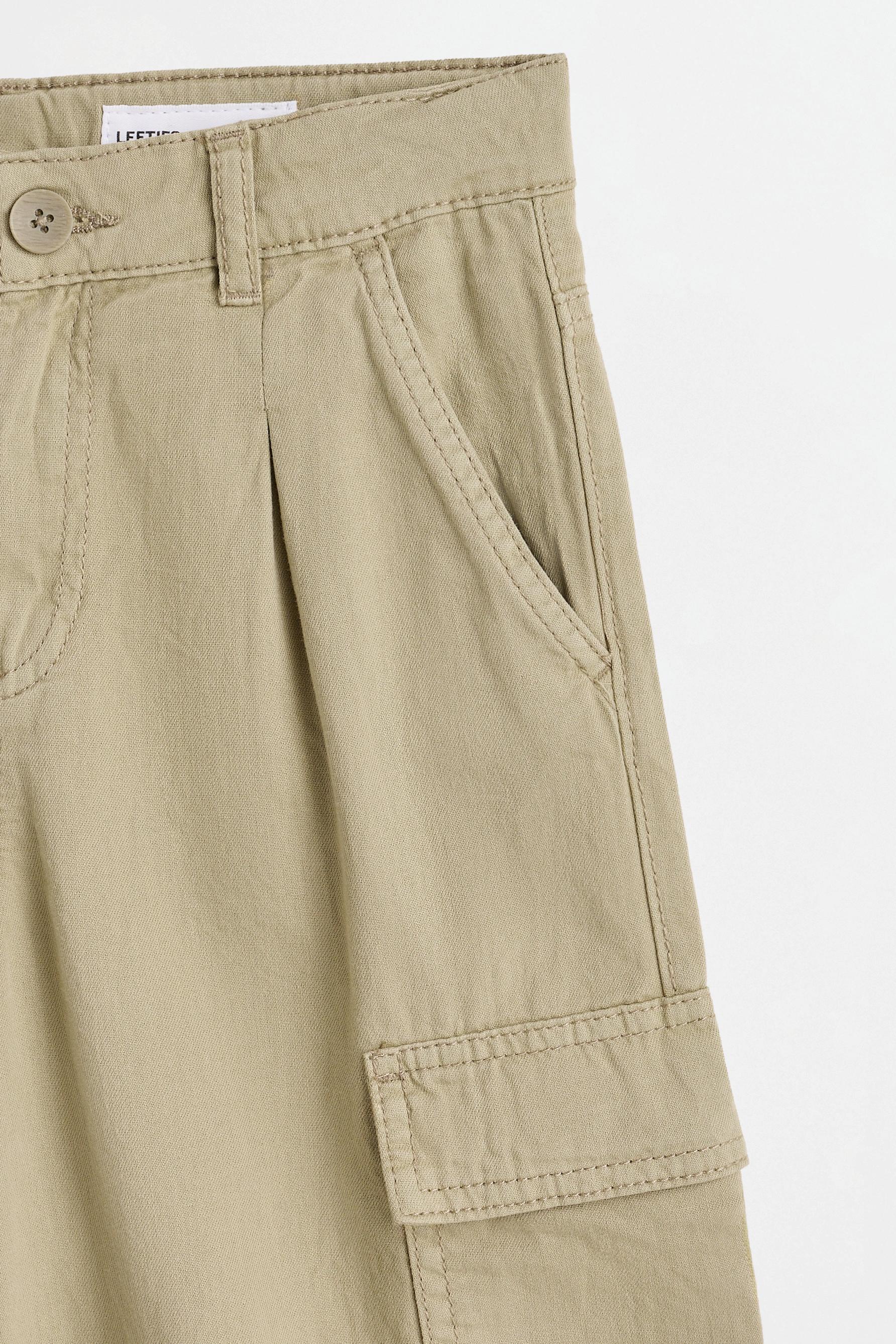Twill cargo trousers — PALE KHAKI