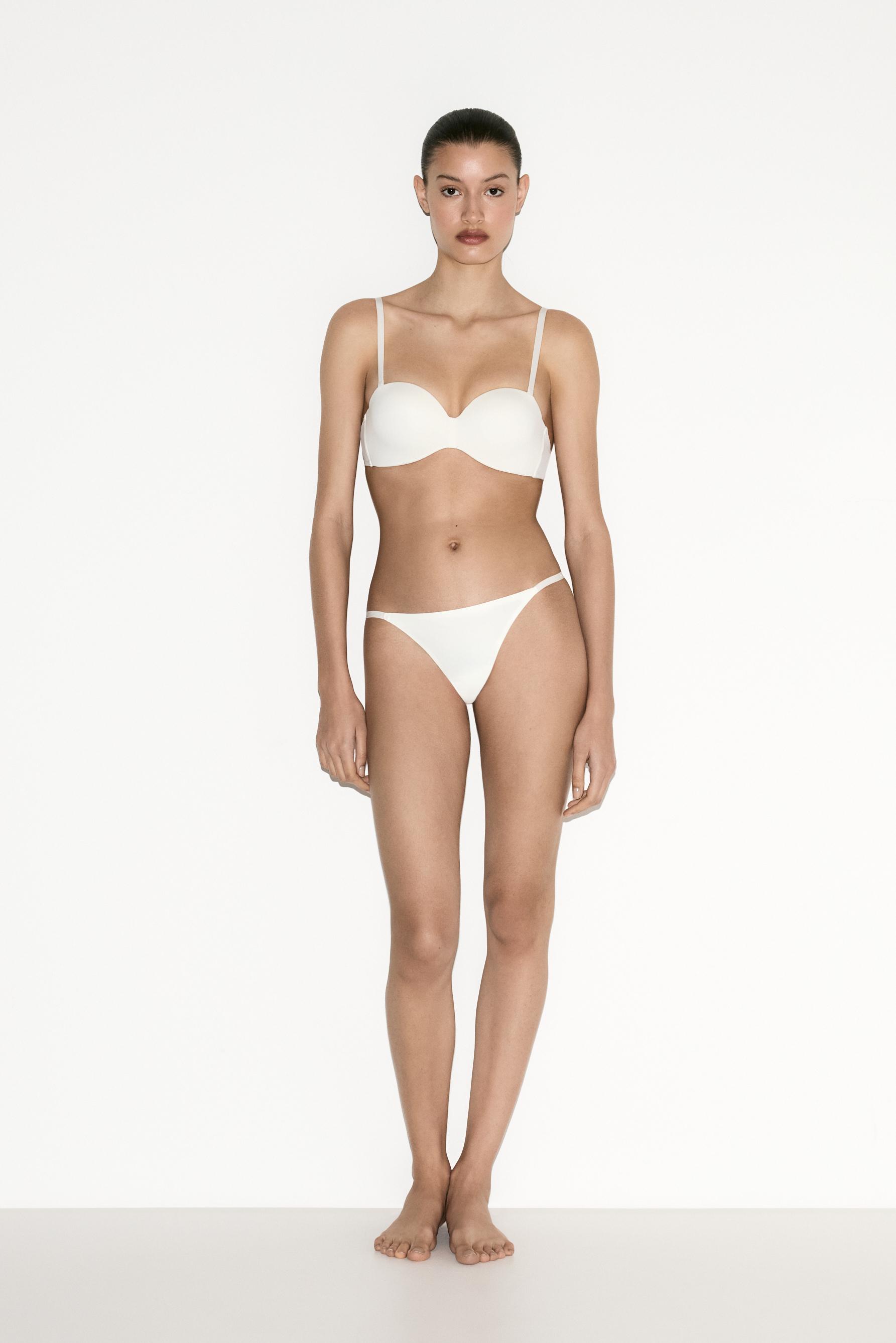 Bandeau push-up bra — WHITE