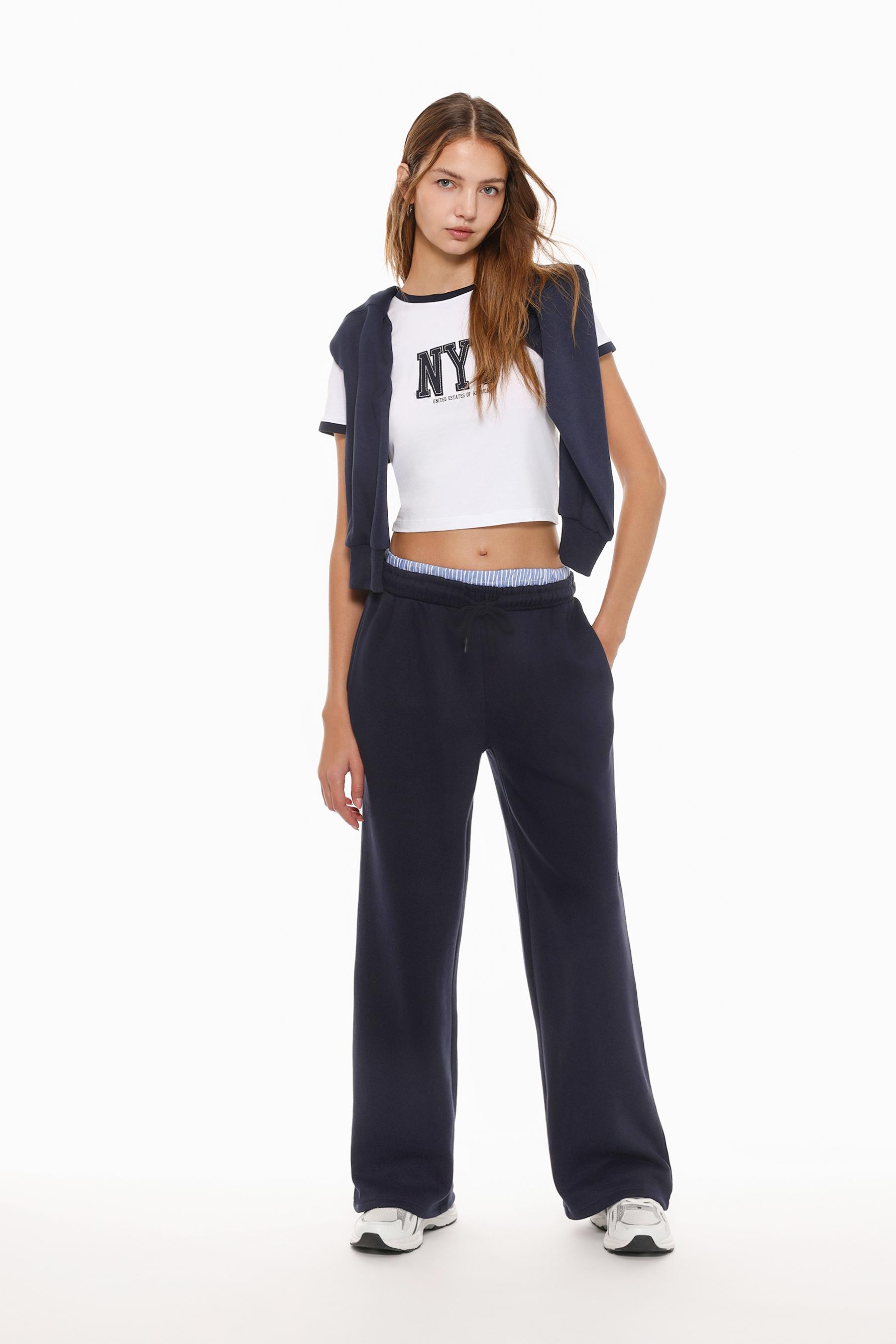 Plush jersey jogging trousers sale