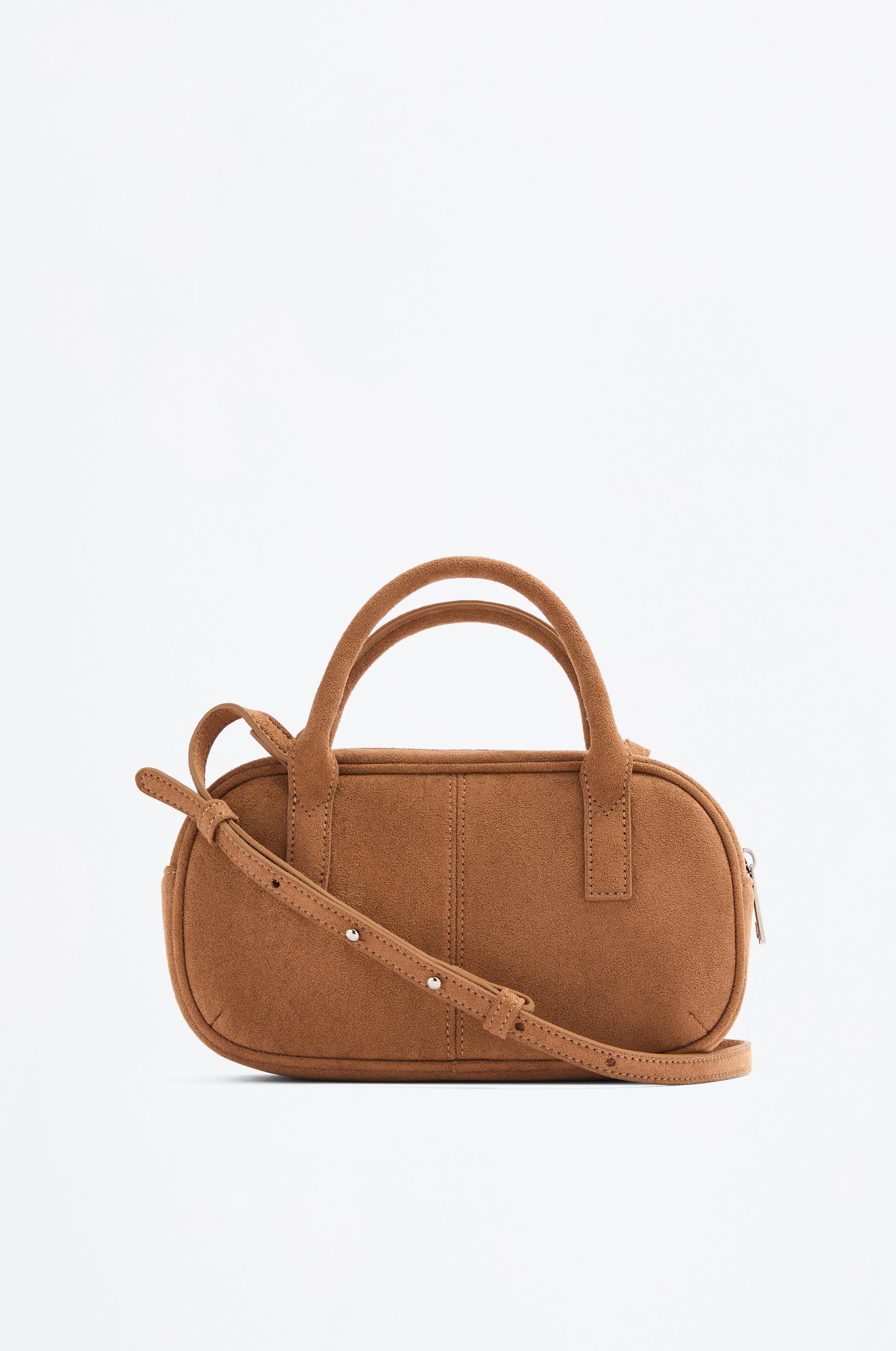 Bolso bandolera mini bowling efecto suede