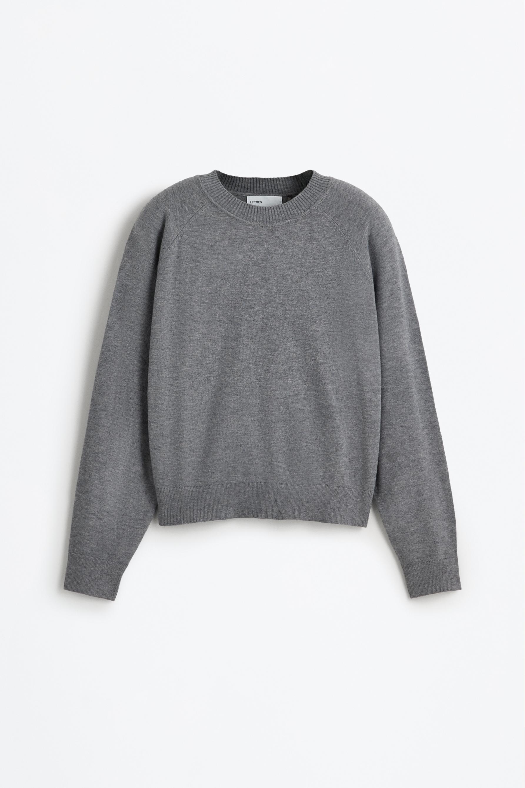 Round neck sweater — GREY MARL