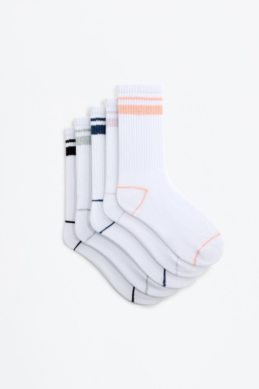 Pack of 5 ribbed long socks