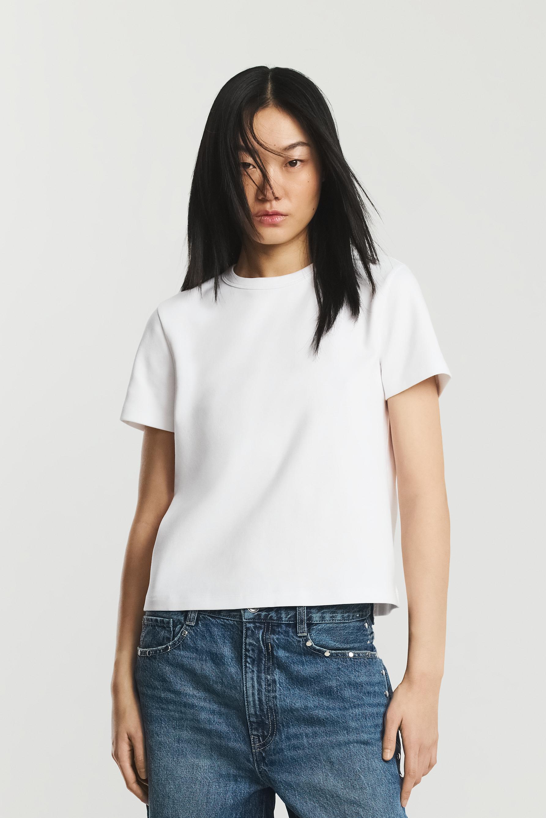 Basic short sleeve T-shirt — WHITE