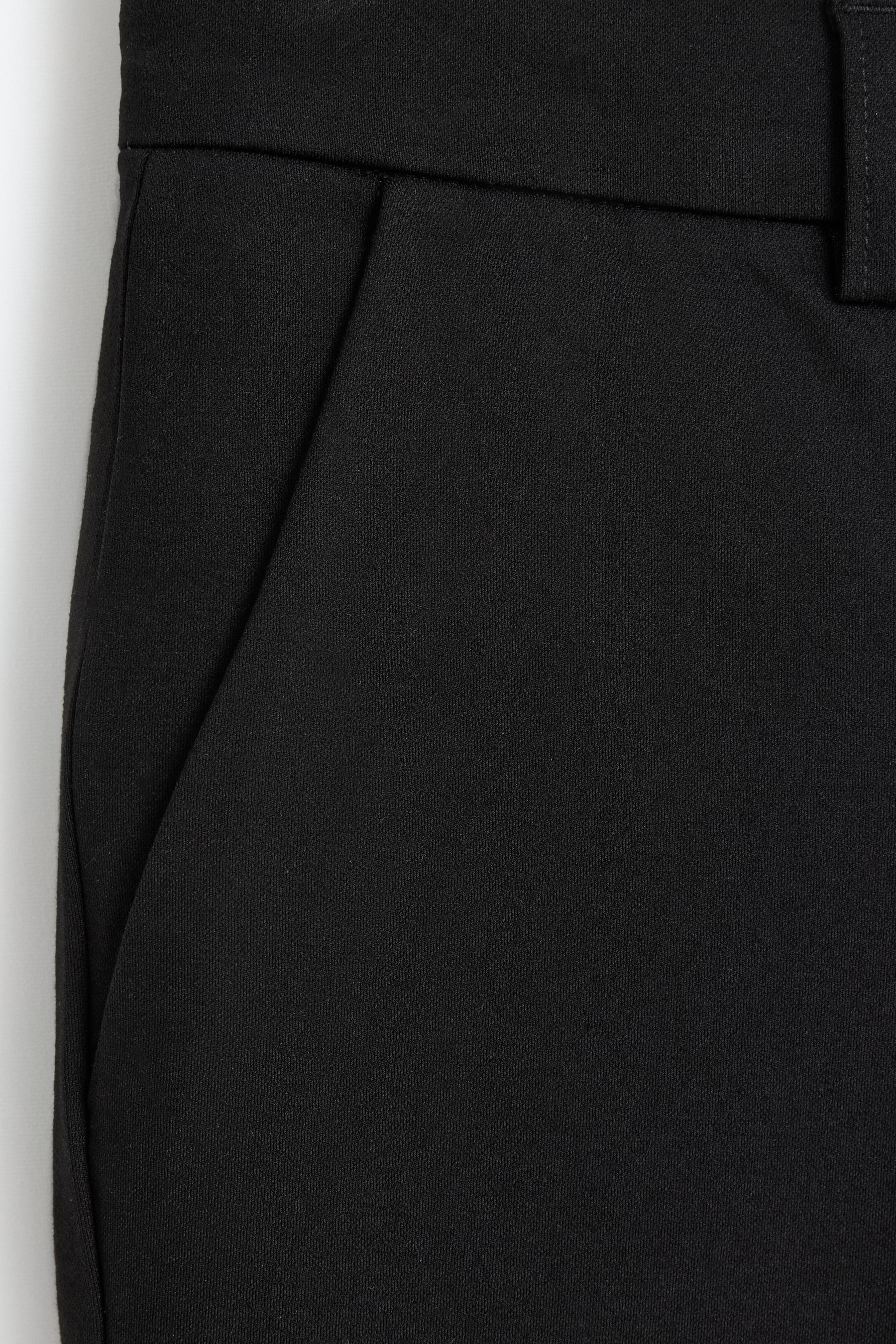 Tailored slim fit trousers — BLACK
