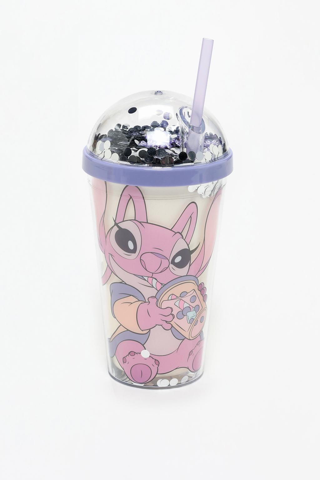 Angel Lilo & Stitch ©Disney shiny tumbler with straw