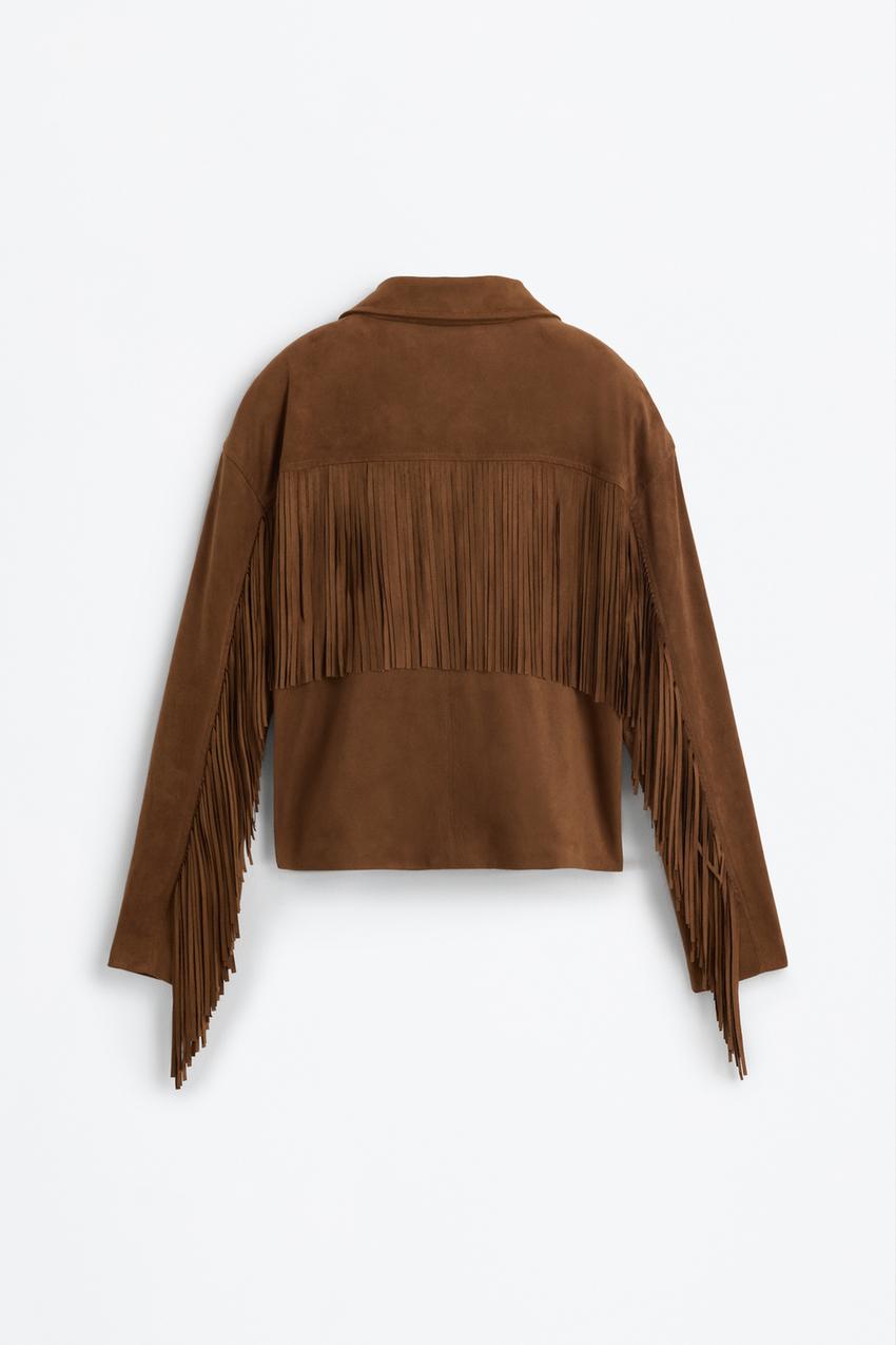 Faux Leather Forever 21 Suede Fringe Jacket Fringed Faux Suede