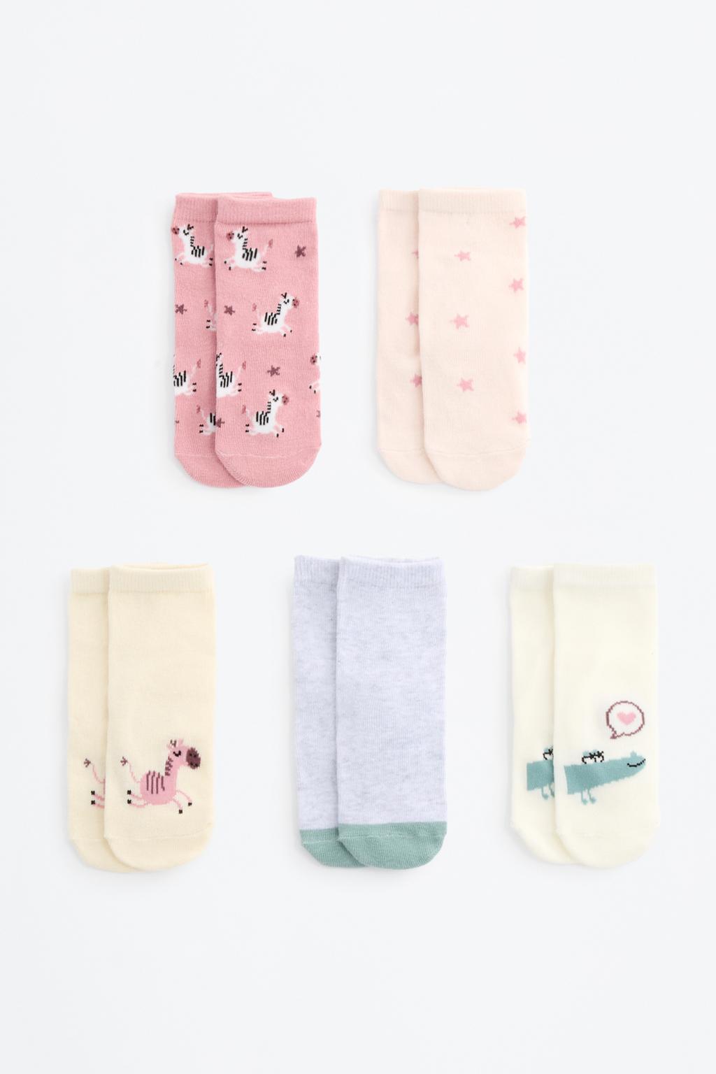 Pack 5 calcetines largos cebra