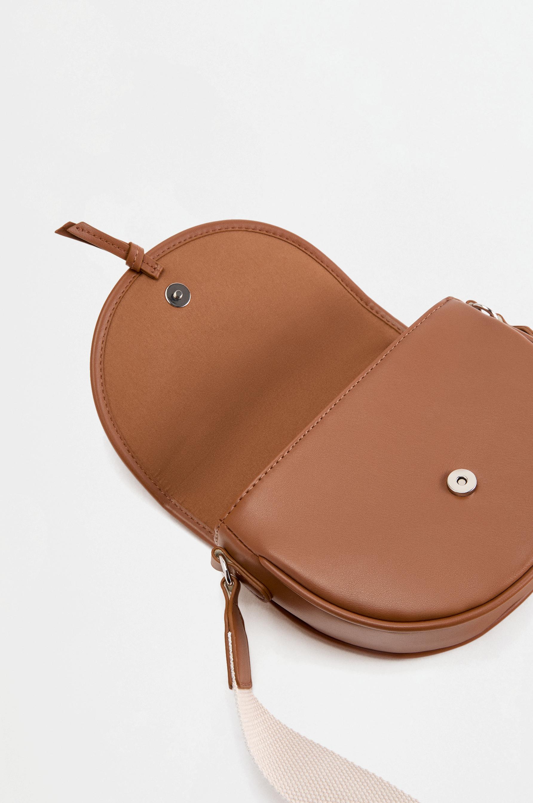 Flap crossbody bag — BROWN