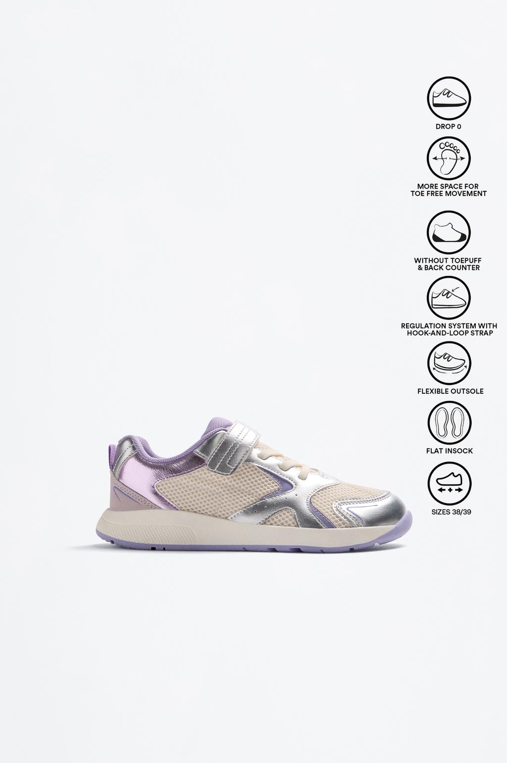 Metallic Barefoot technical sneaker