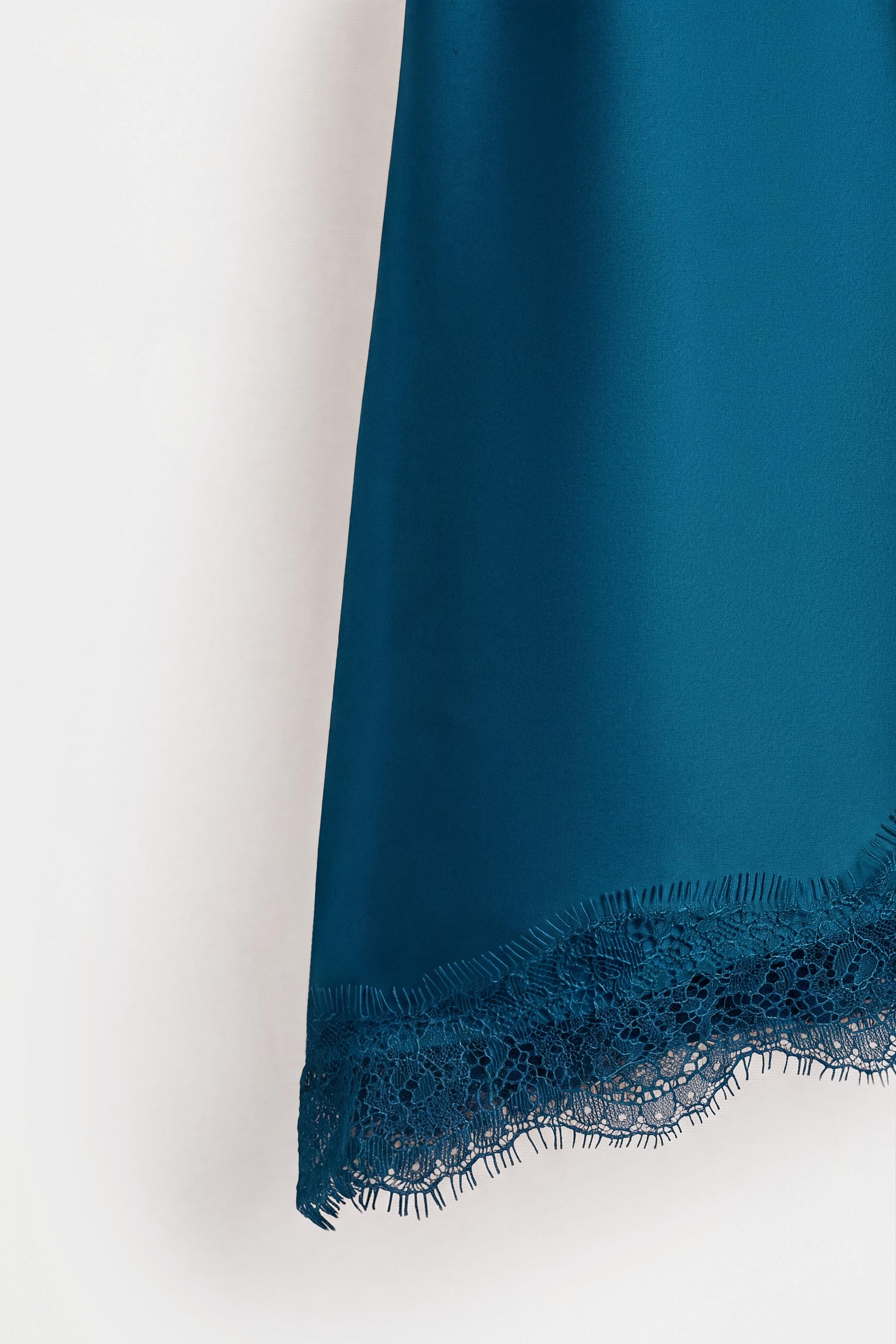 Satin halter top — GREENISH BLUE