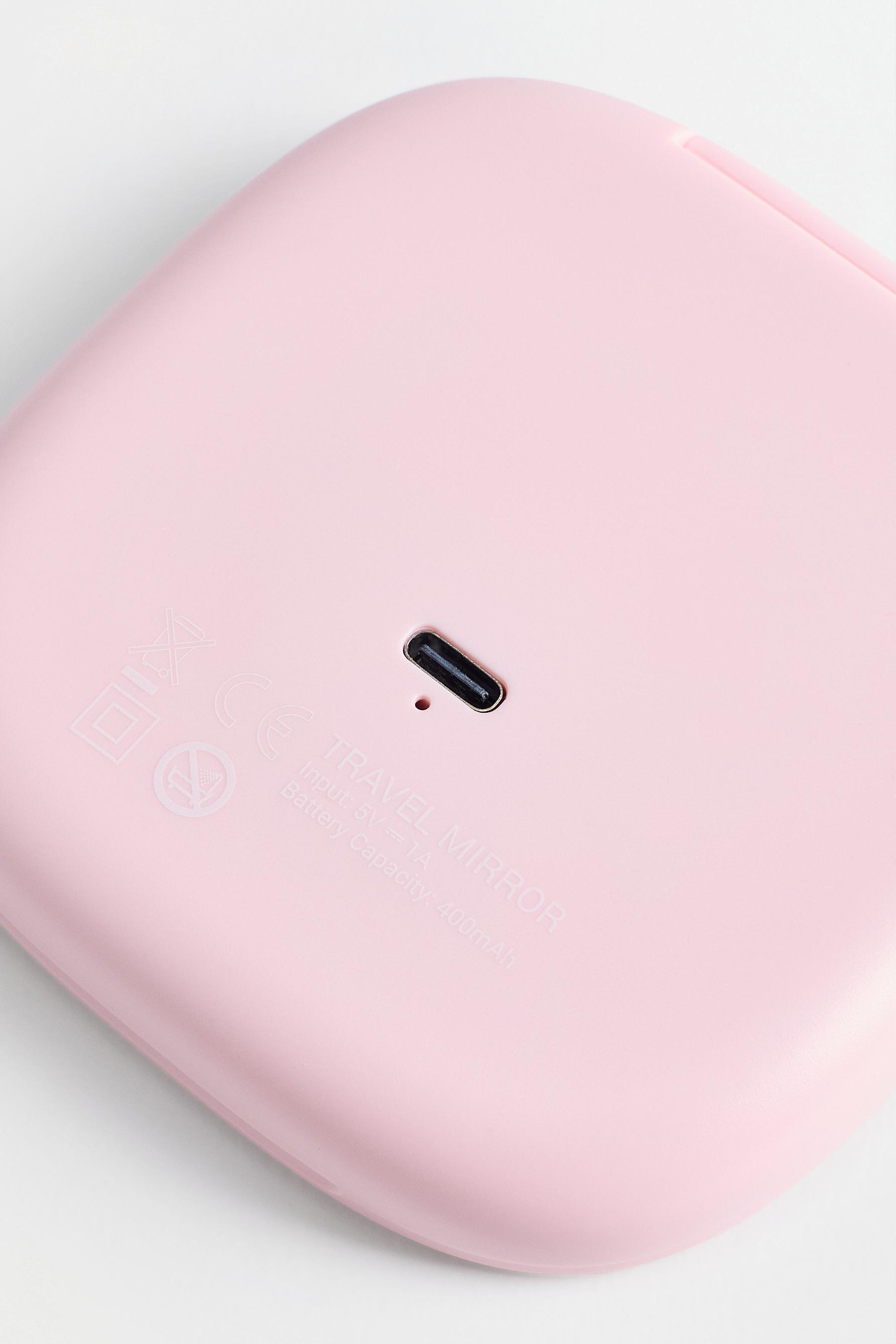 LED light mirror — ROSE PINK