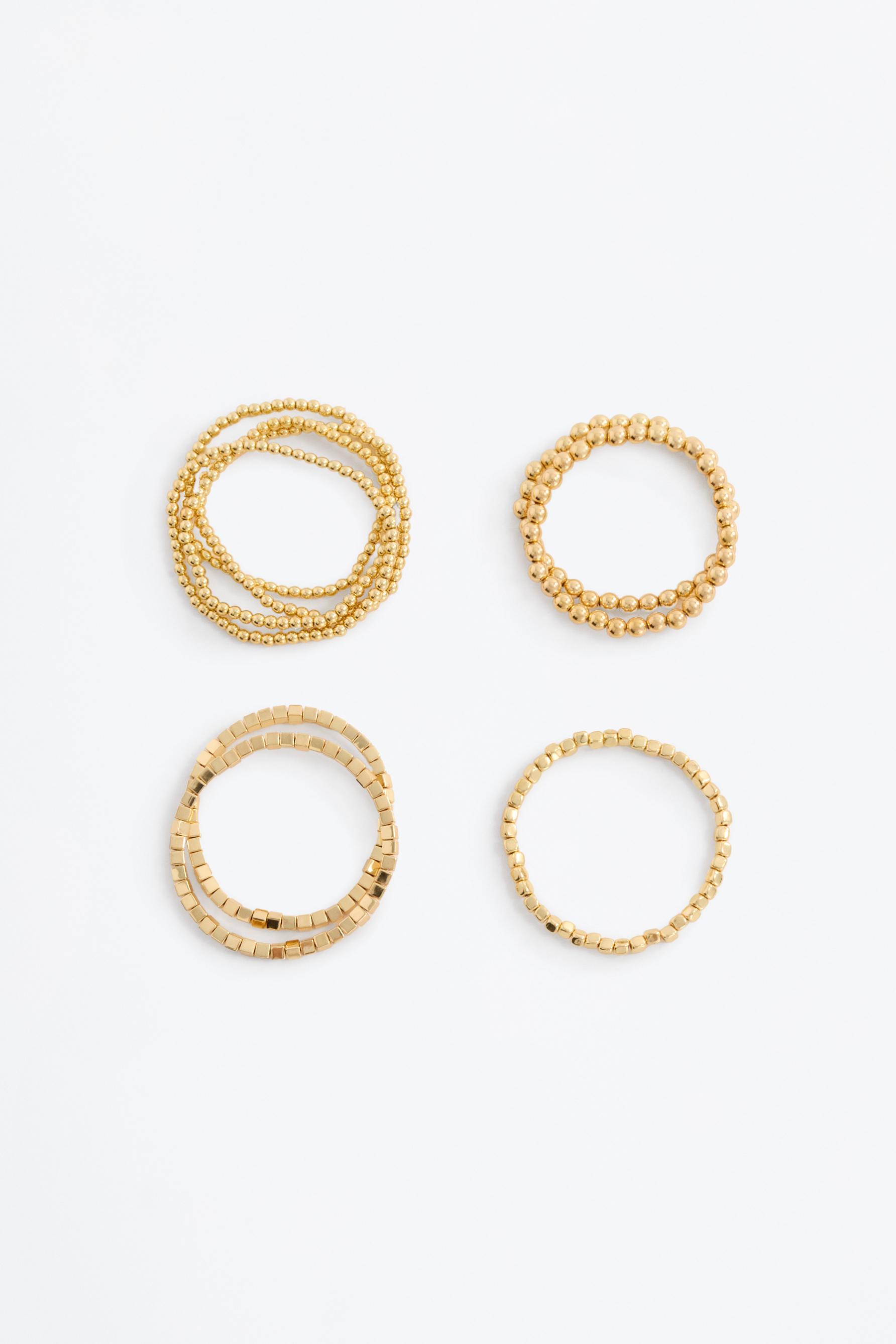 Pack of 9 assorted bracelets — GOLD