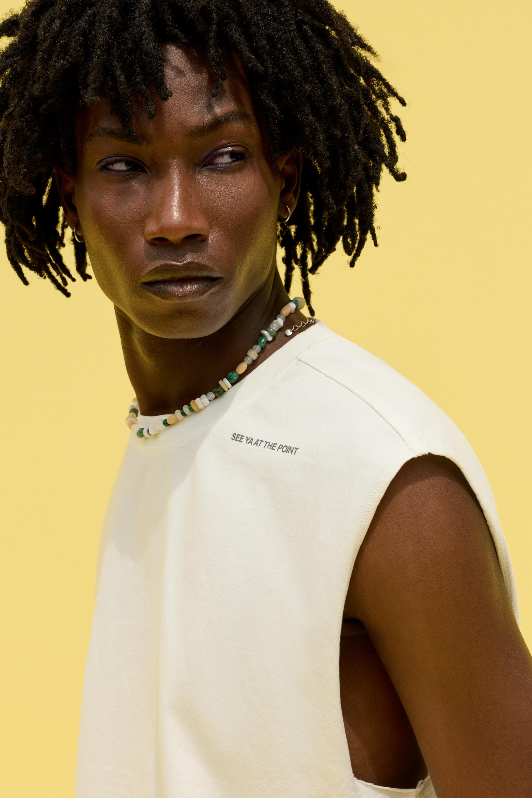 Printed tank top — OFF WHITE