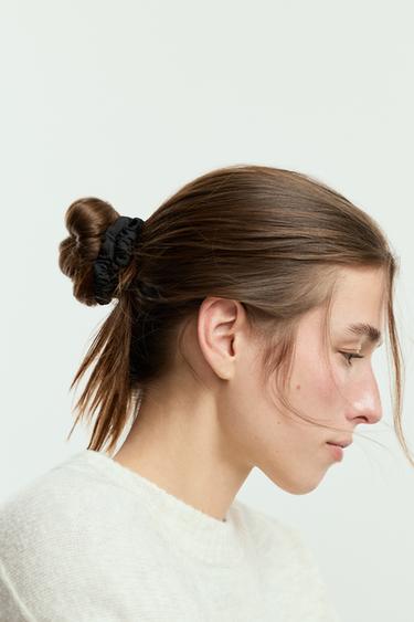 Pack of 6 basic scrunchies — BLACK 2