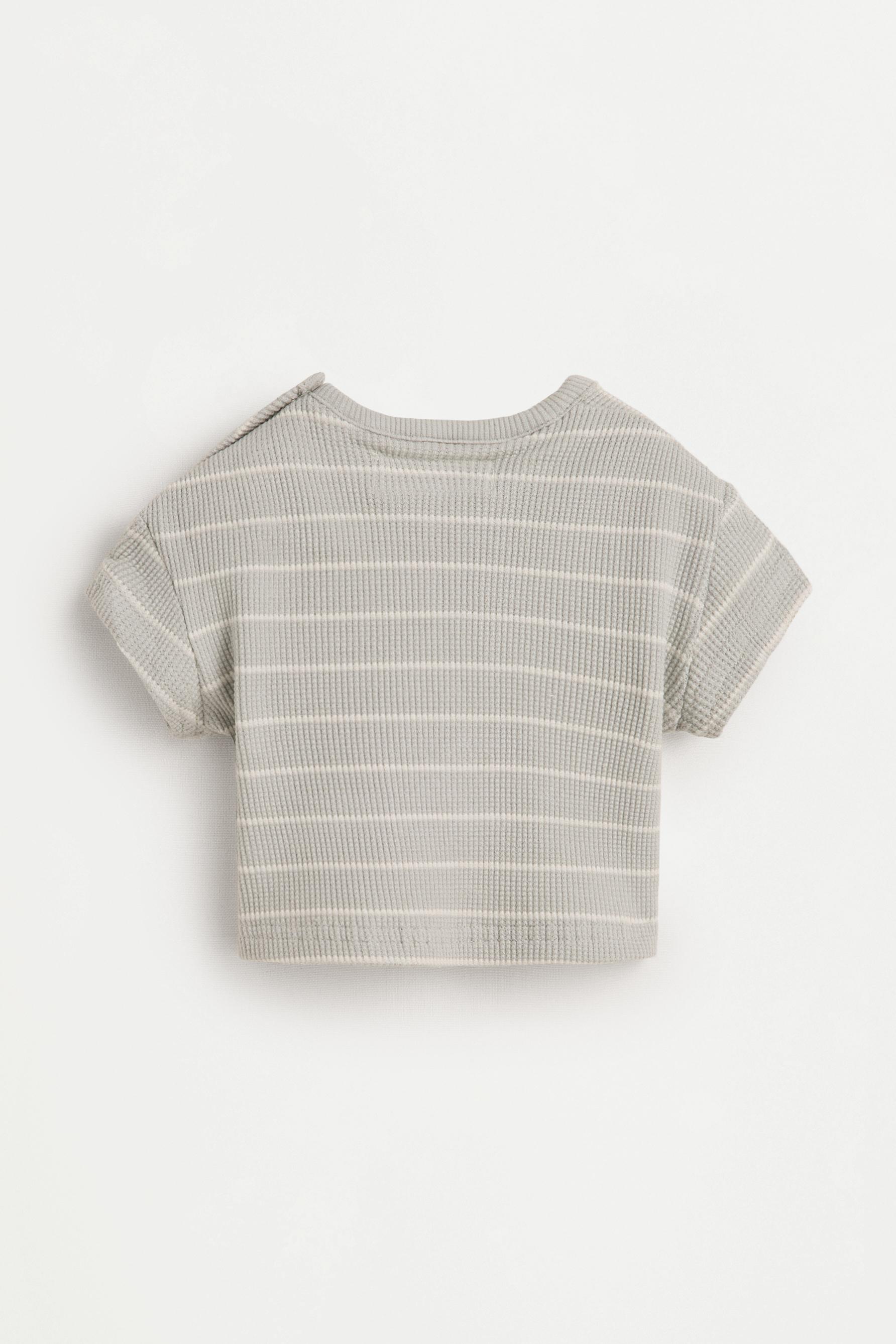 Garfield ©Nickelodeon waffle-knit T-shirt and shorts co-ord — GREY