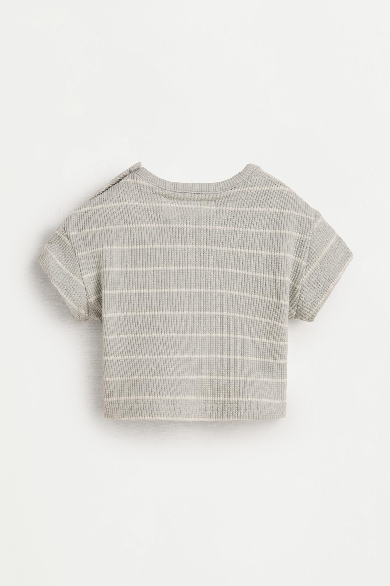Garfield ©Nickelodeon waffle-knit T-shirt and shorts co-ord — GREY