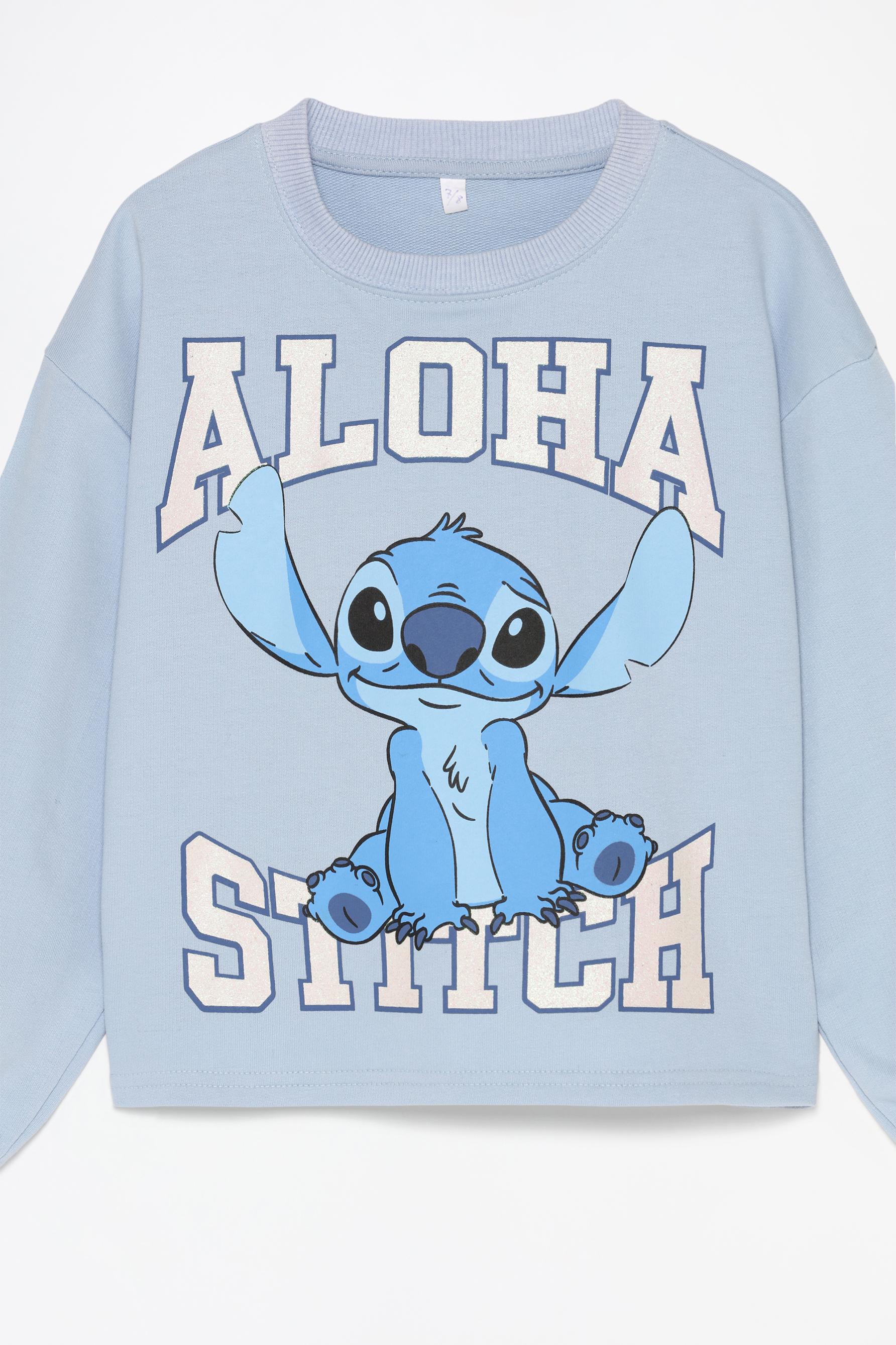 Stitch Lilo Stitch Disney sweatshirt with glitter slogan Disney Licensed Merch CLOTHING Girl Kids Lefties Oman