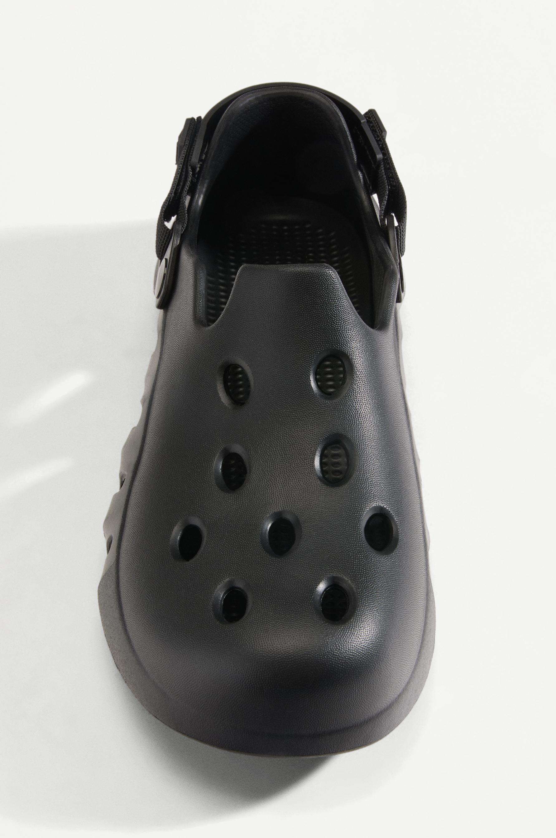 Perforated Clog — BLACK