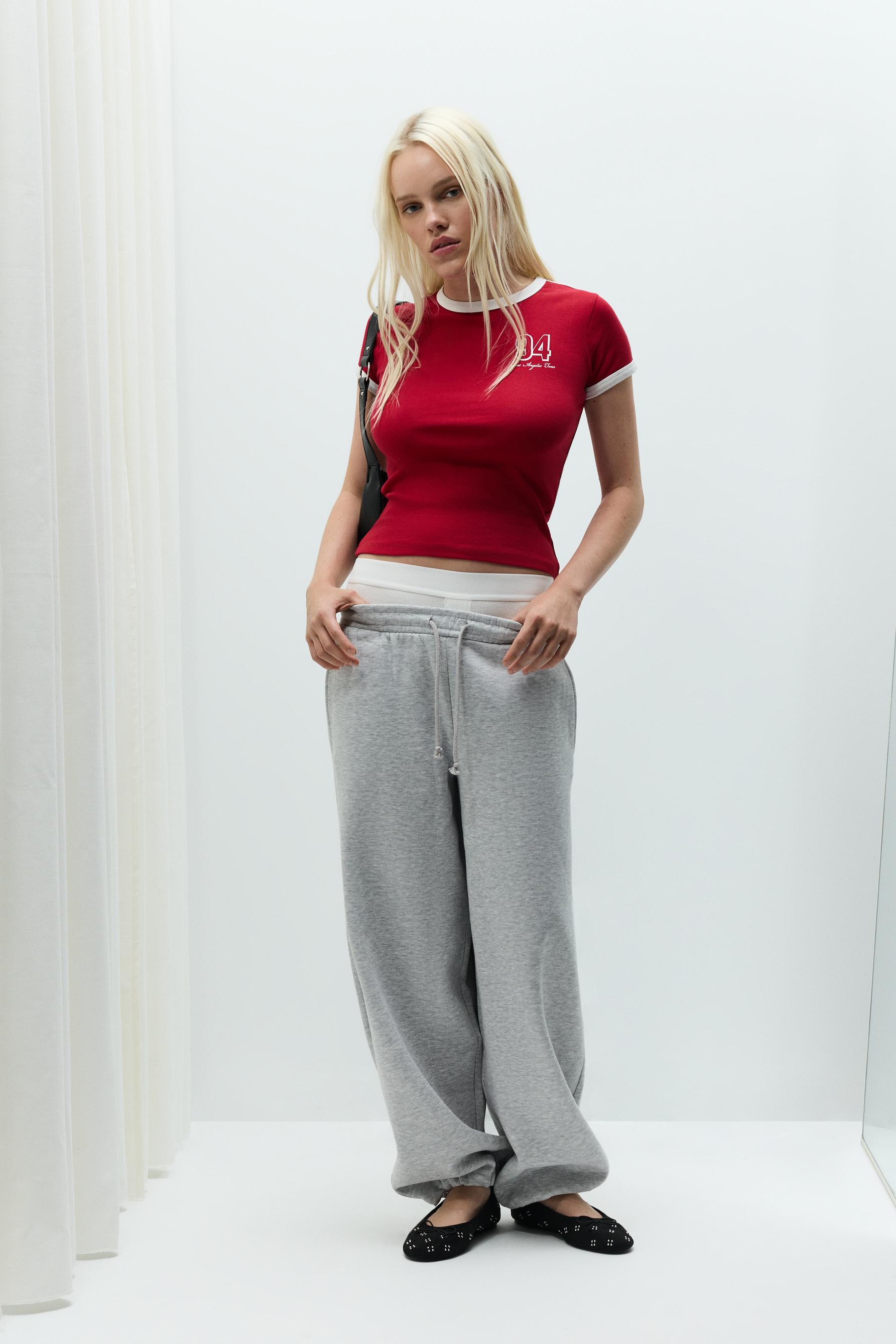 Printed T-shirt — RED