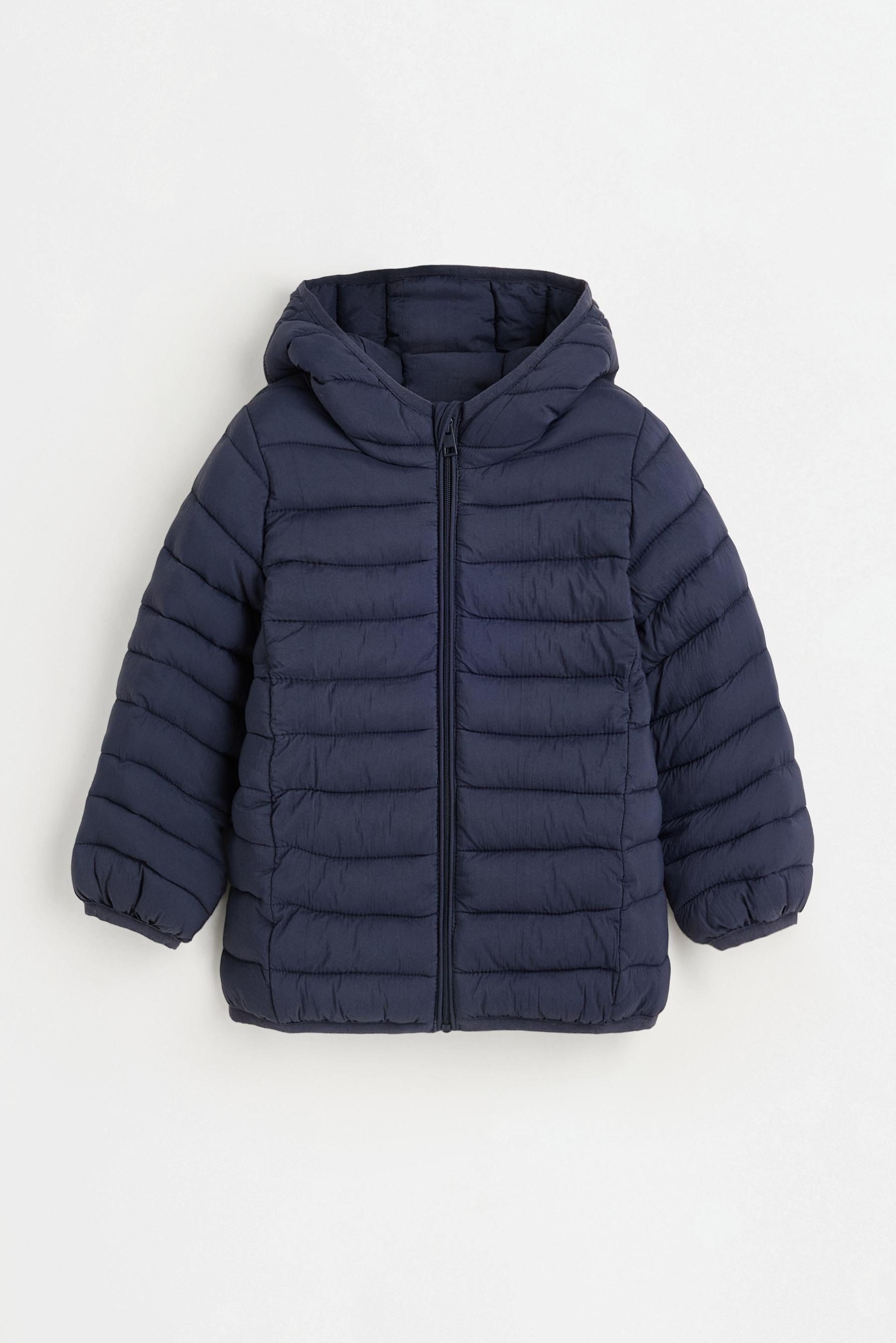 Lightweight hooded quilted jacket — NAVY
