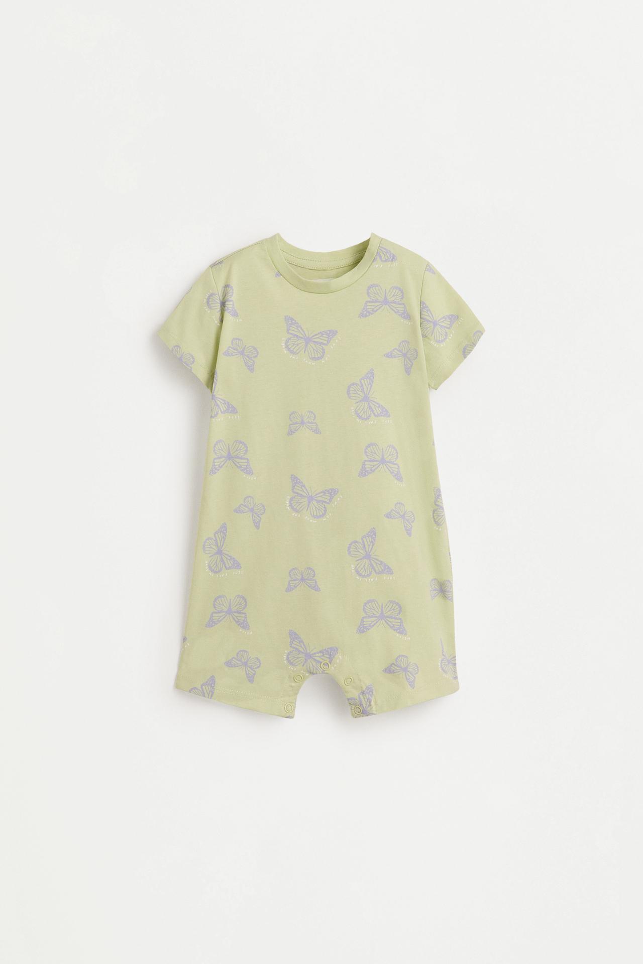 Short printed sleepsuit — PALE KHAKI