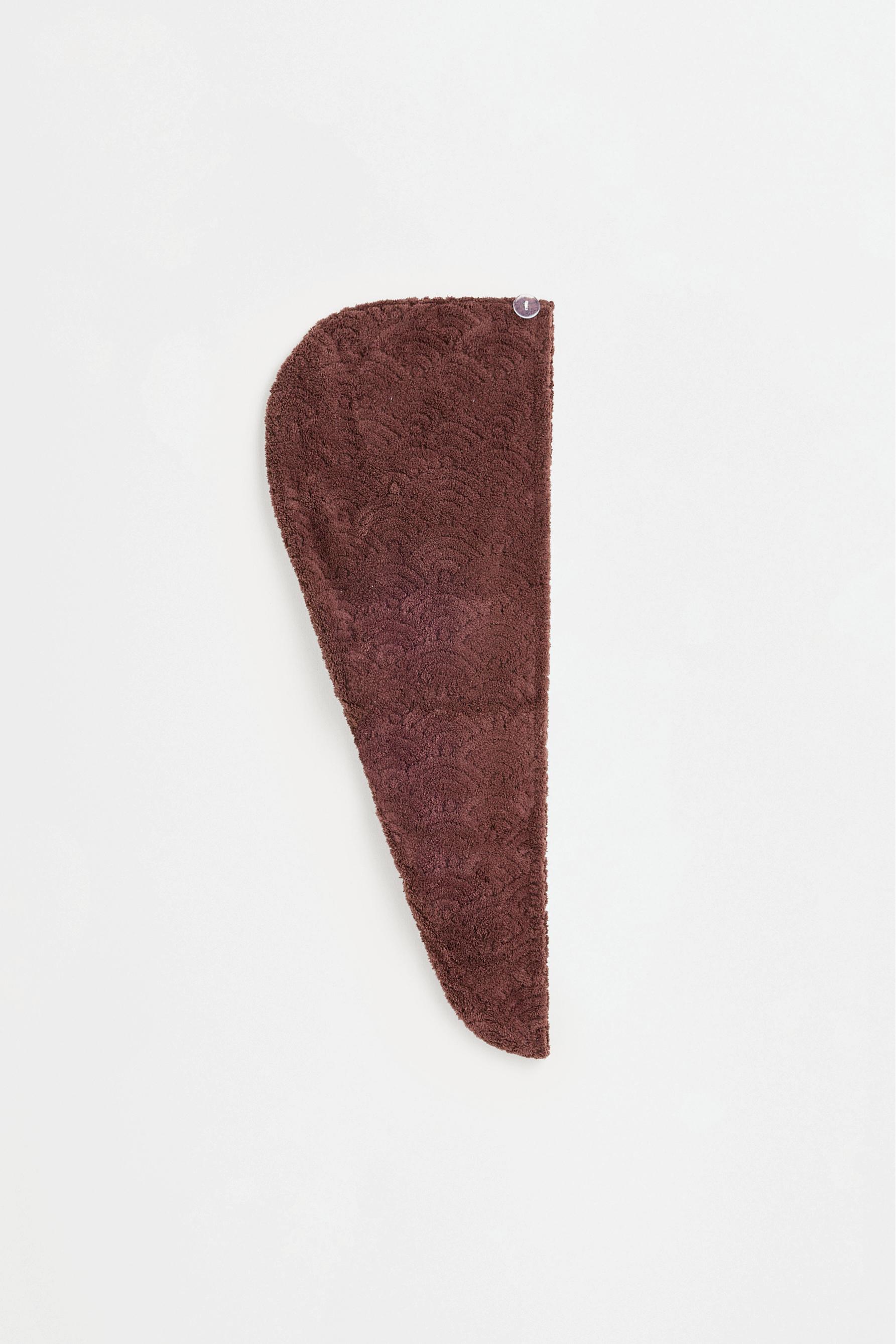 Hair turban towel — BROWN