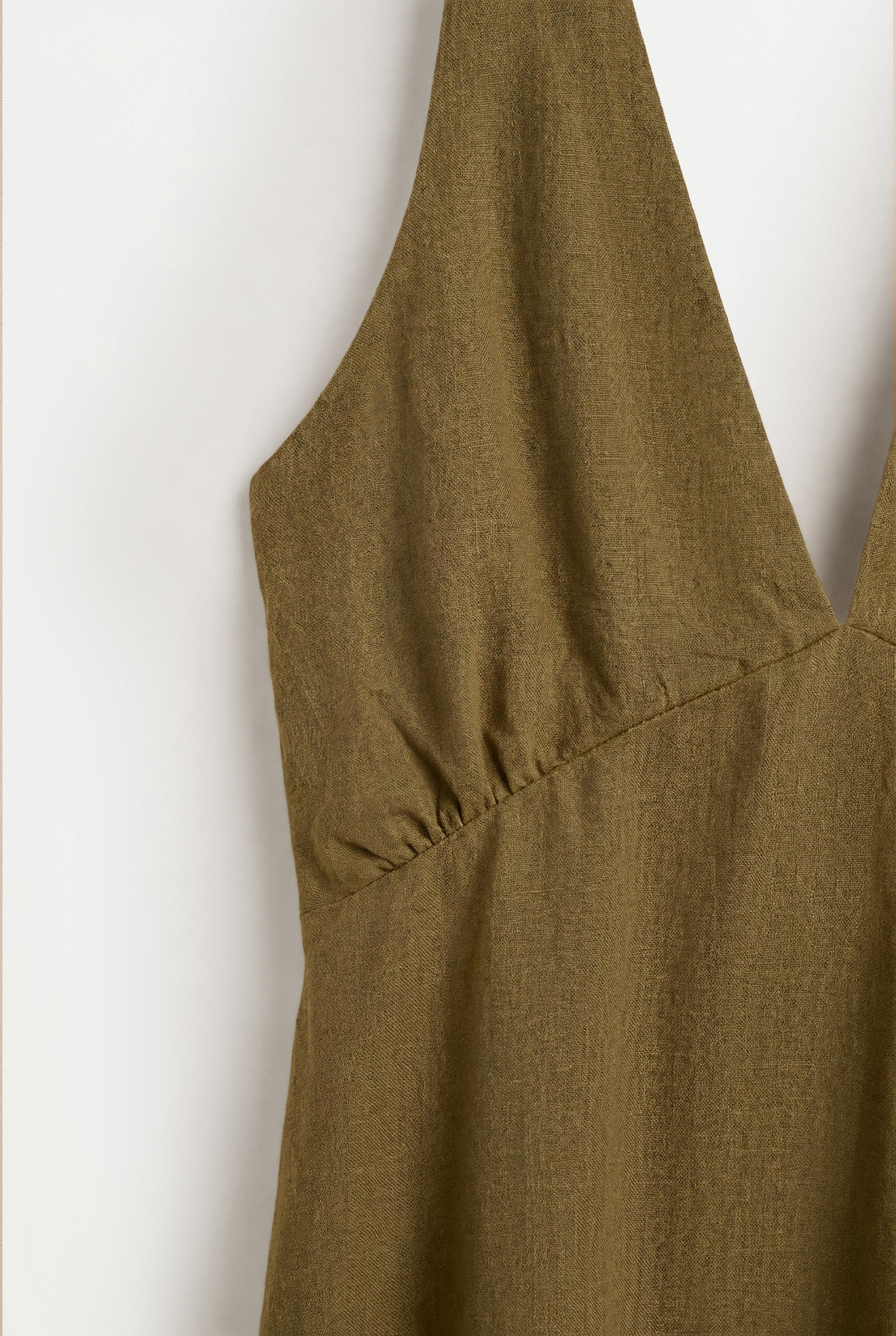 Rustic short dress — MEDIUM KHAKI