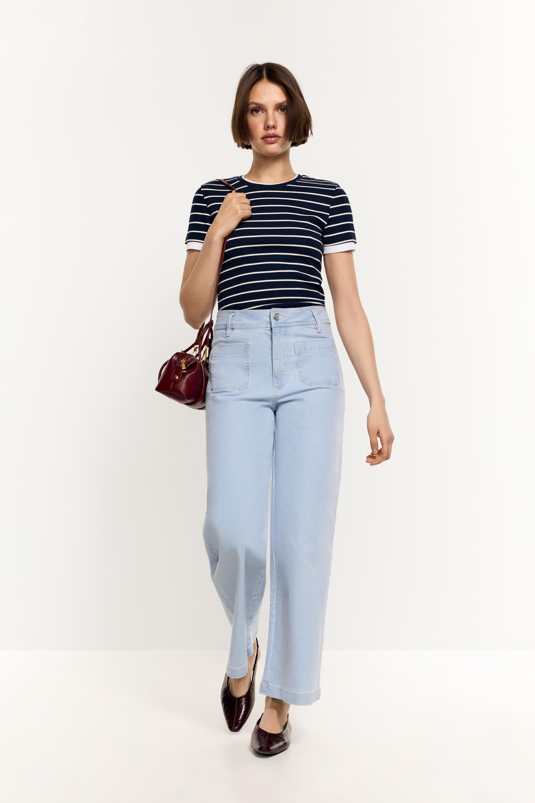Stretch pocket jeans — SKY BLUE