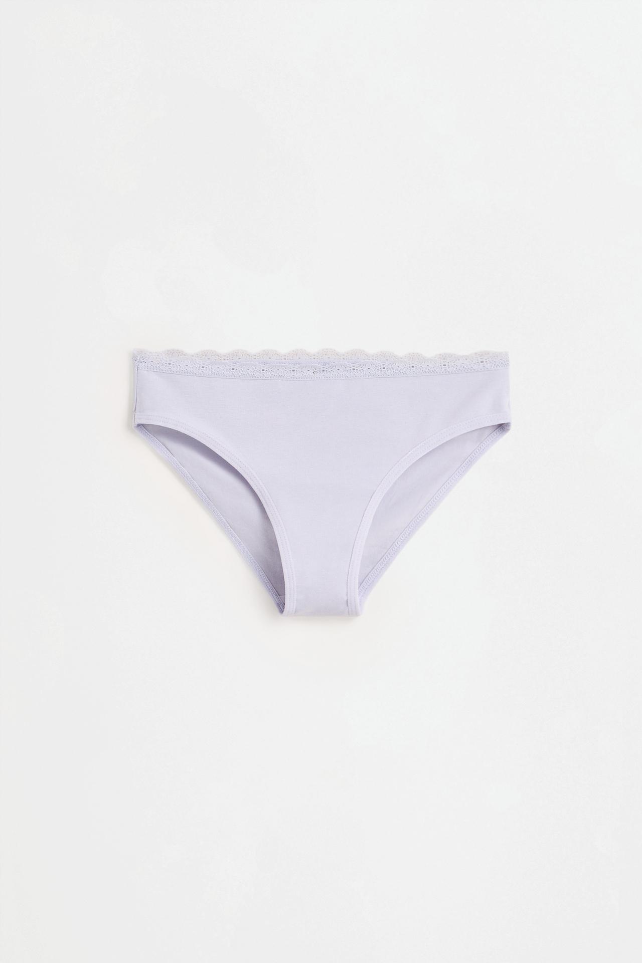 Pack of 5 lace briefs — BLUE TONES
