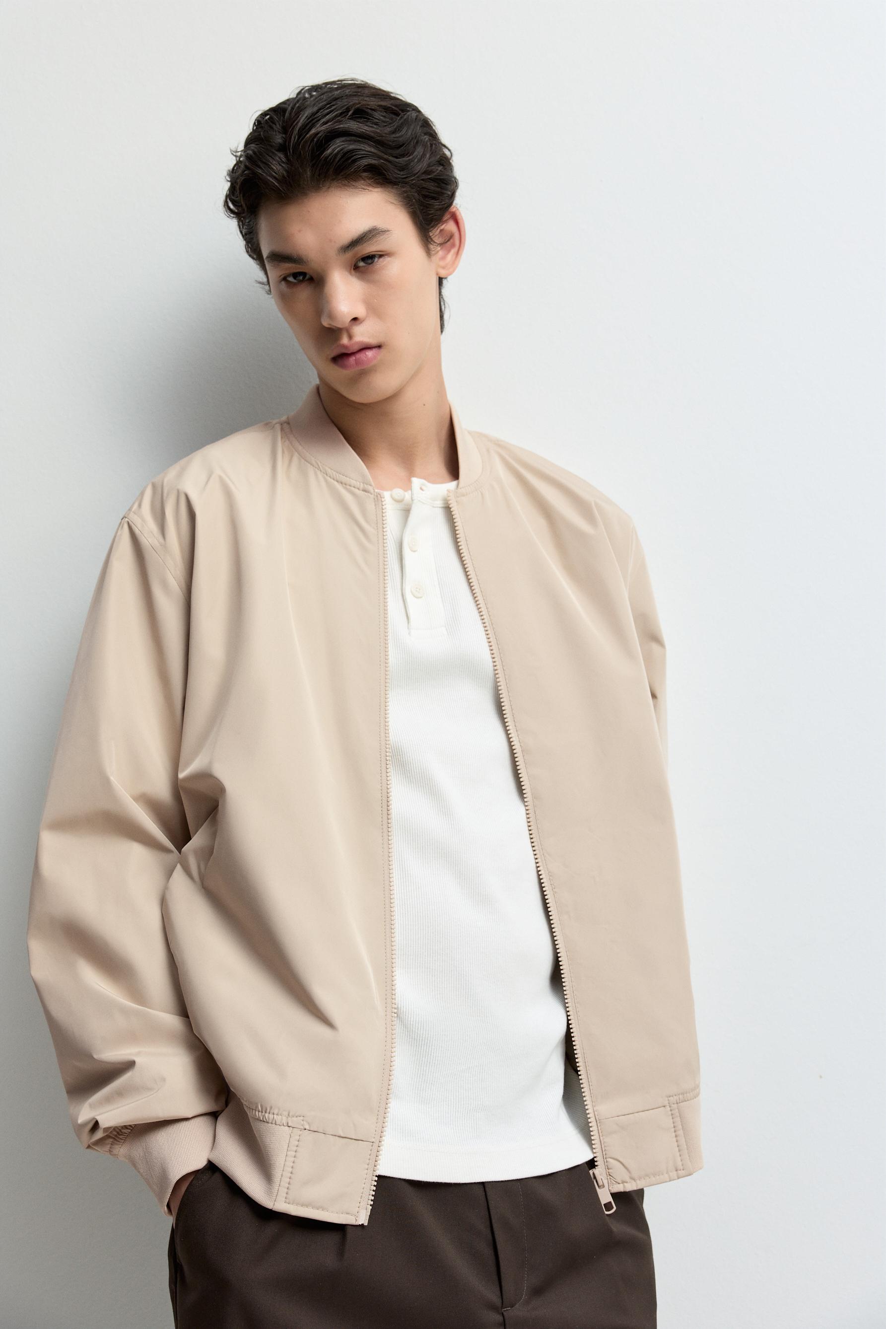 Bomber jacket — BEIGE