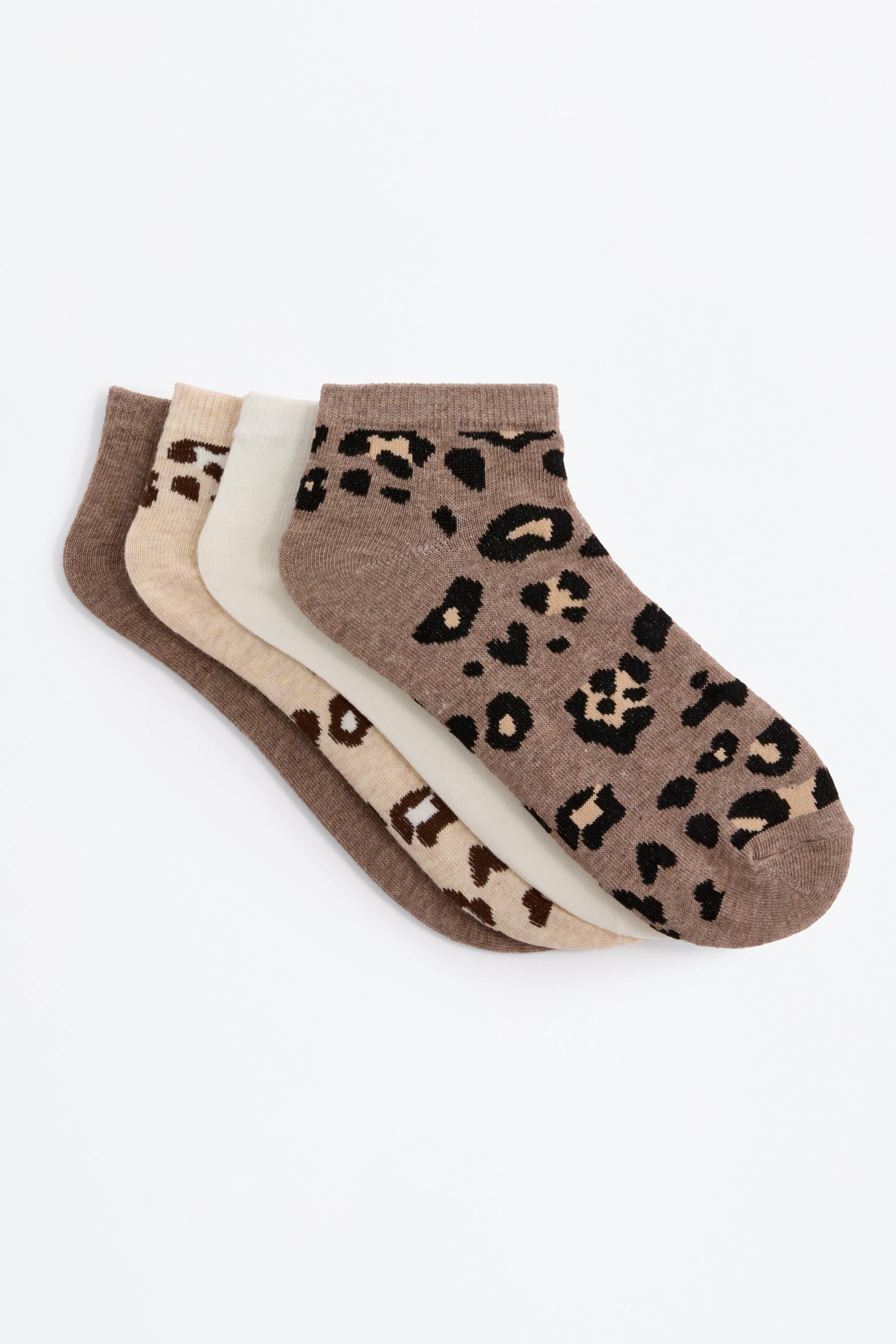 Ankle socks (4-Pack) — BROWN TONES
