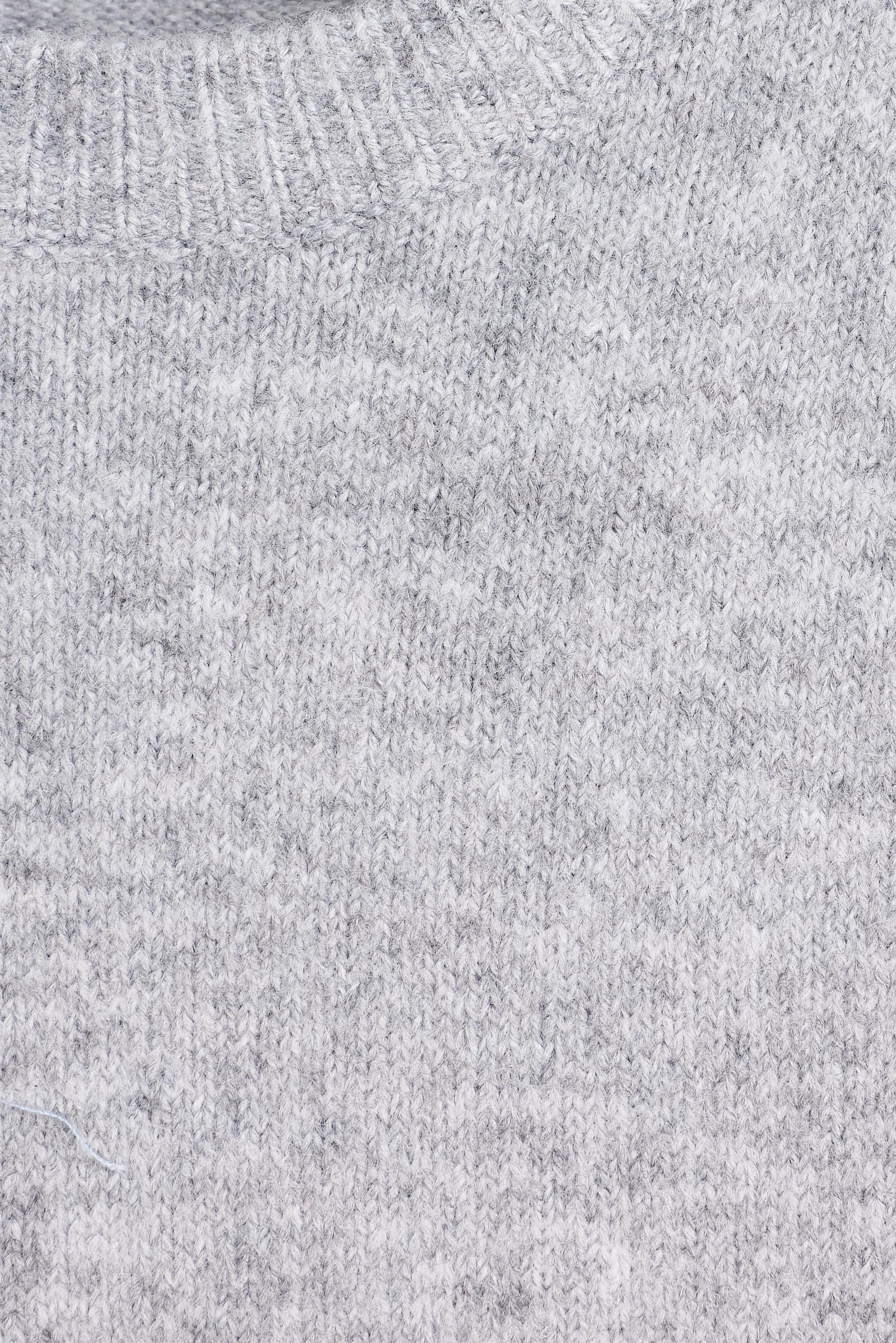 Fluffy knit sweater — GREY MARL