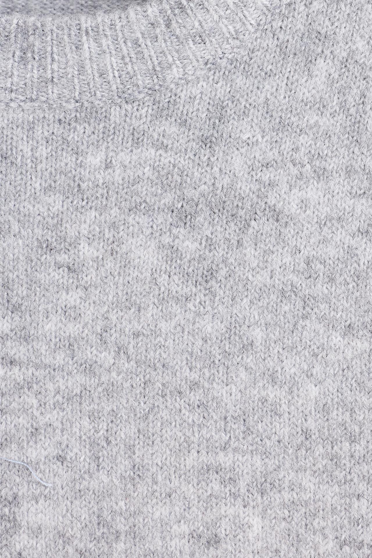 Fluffy knit sweater — GREY MARL