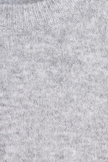 Fluffy knit sweater — GREY MARL 3