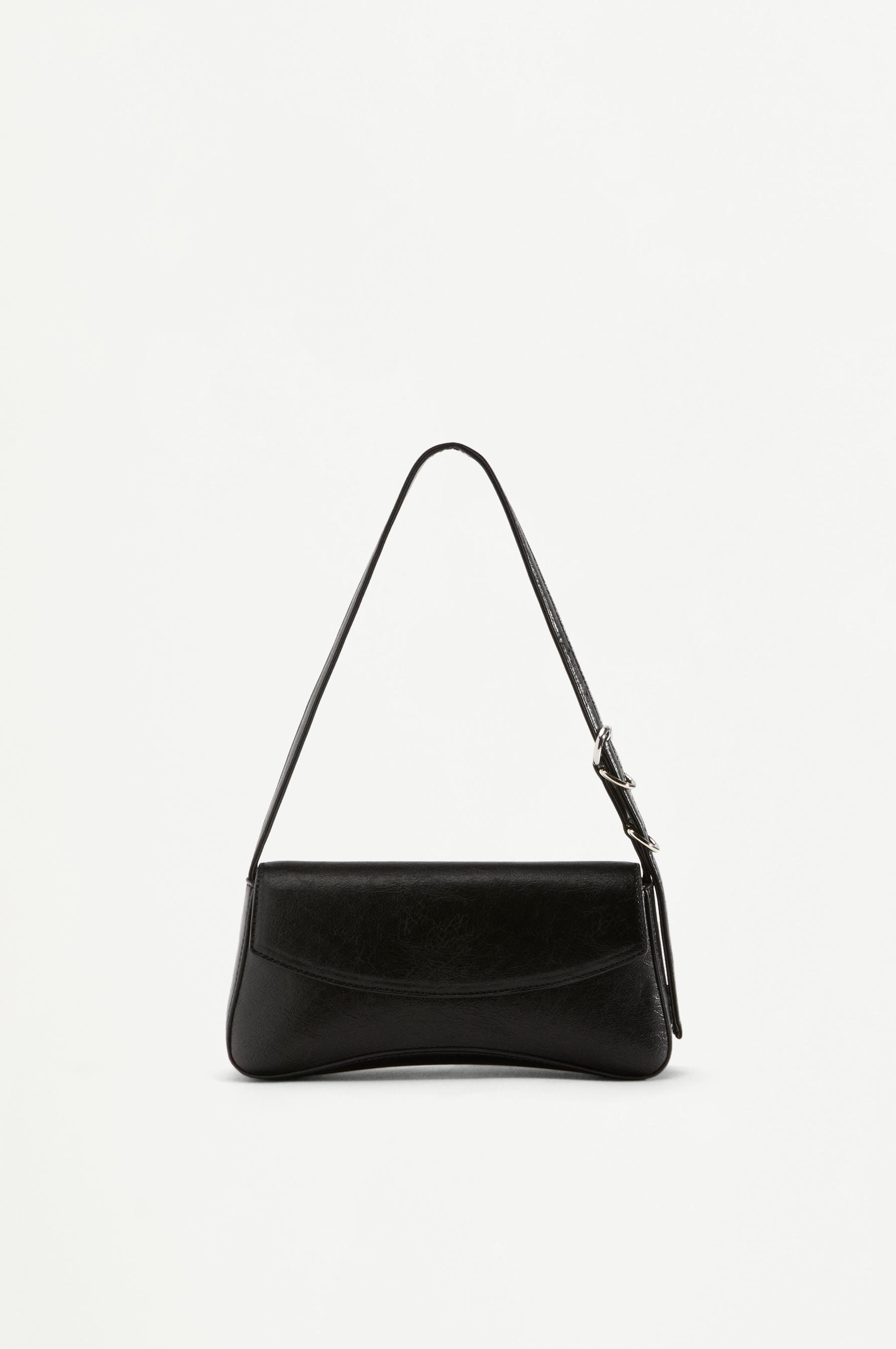 Flap shoulder bag — BLACK