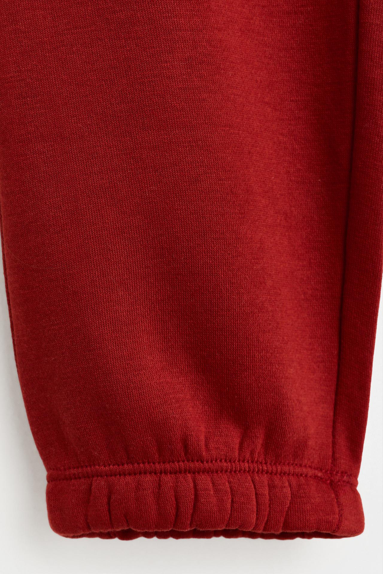 Solid plush trousers — DARK PINK
