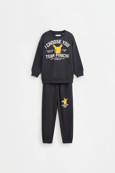 Pikachu Pokémon™ fleece sweatshirt and joggers set — ANTHRACITE GREY 1