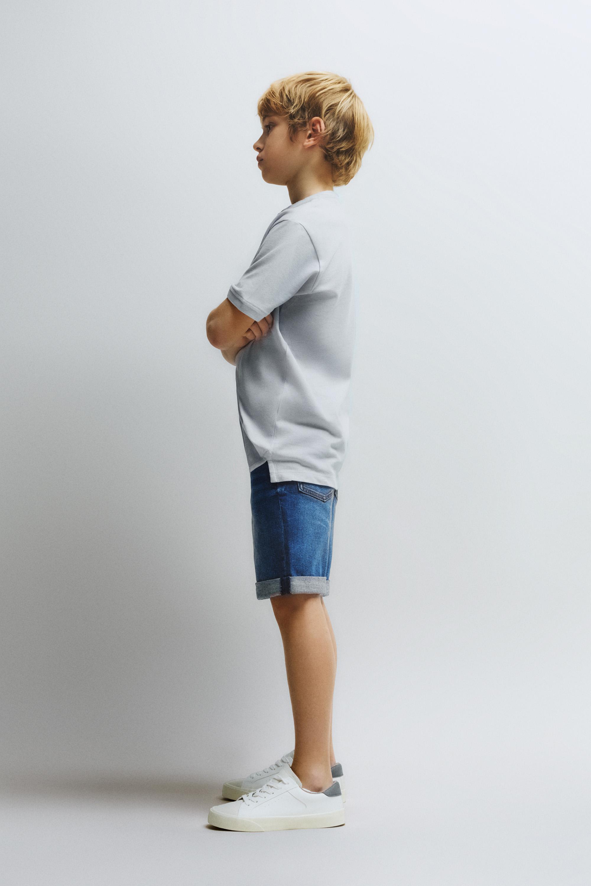 Slim comfort denim Bermuda shorts — DARK BLUE