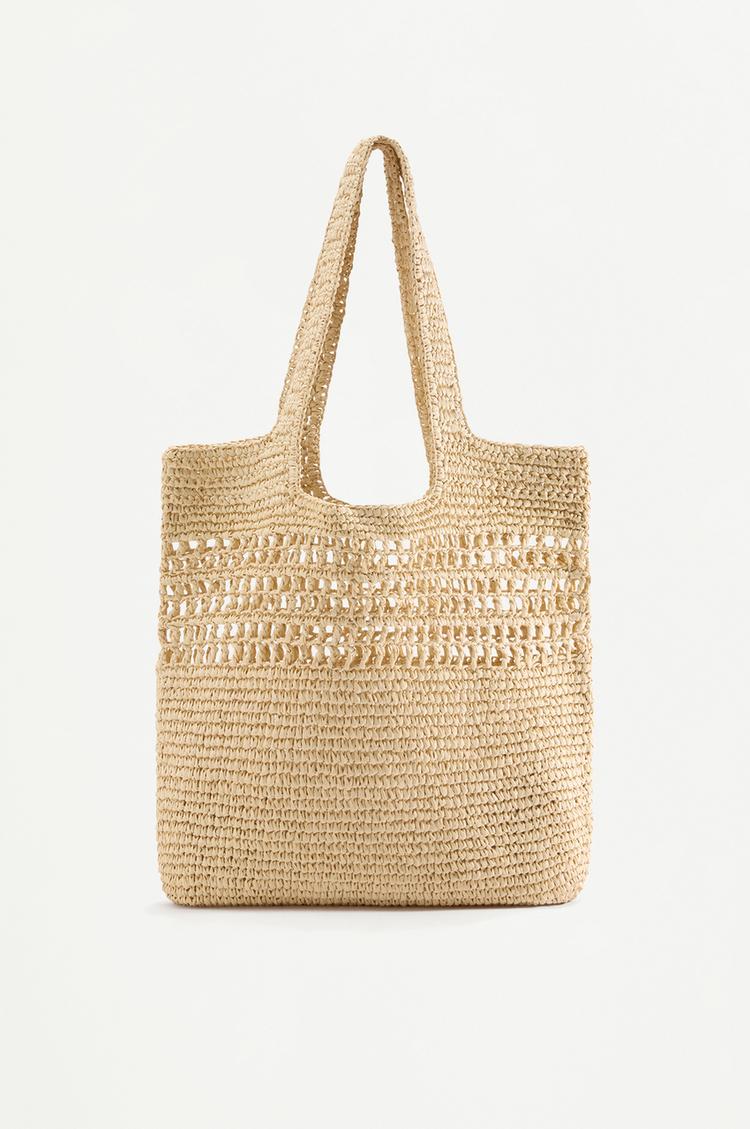 Paper shopper bag — ECRU