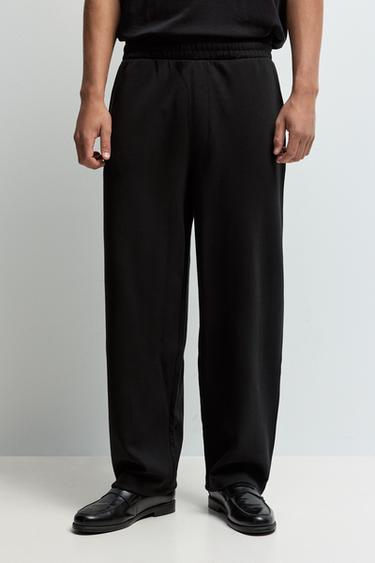 Interlock baggy trousers — BLACK 2