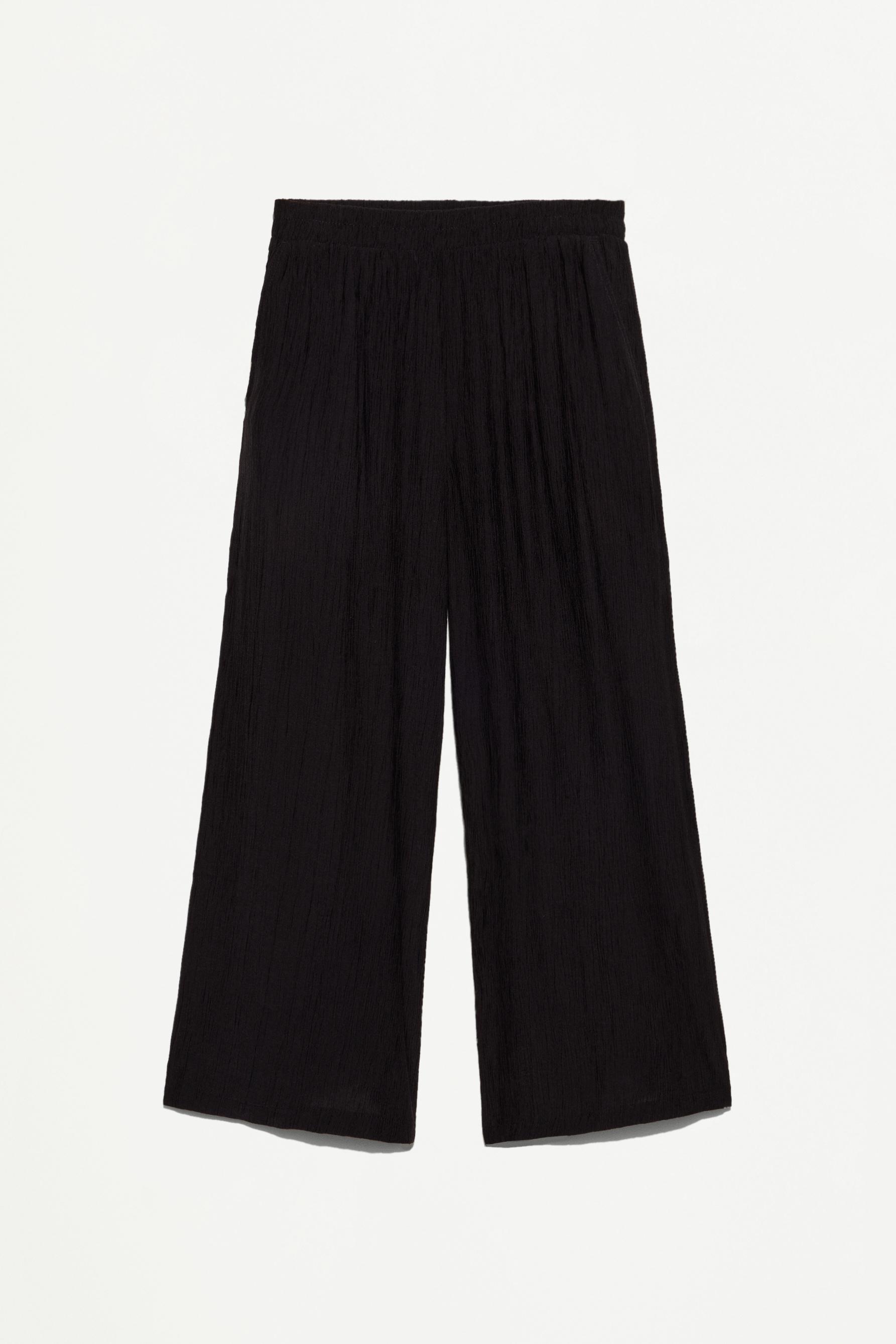 Textured culottes — BLACK