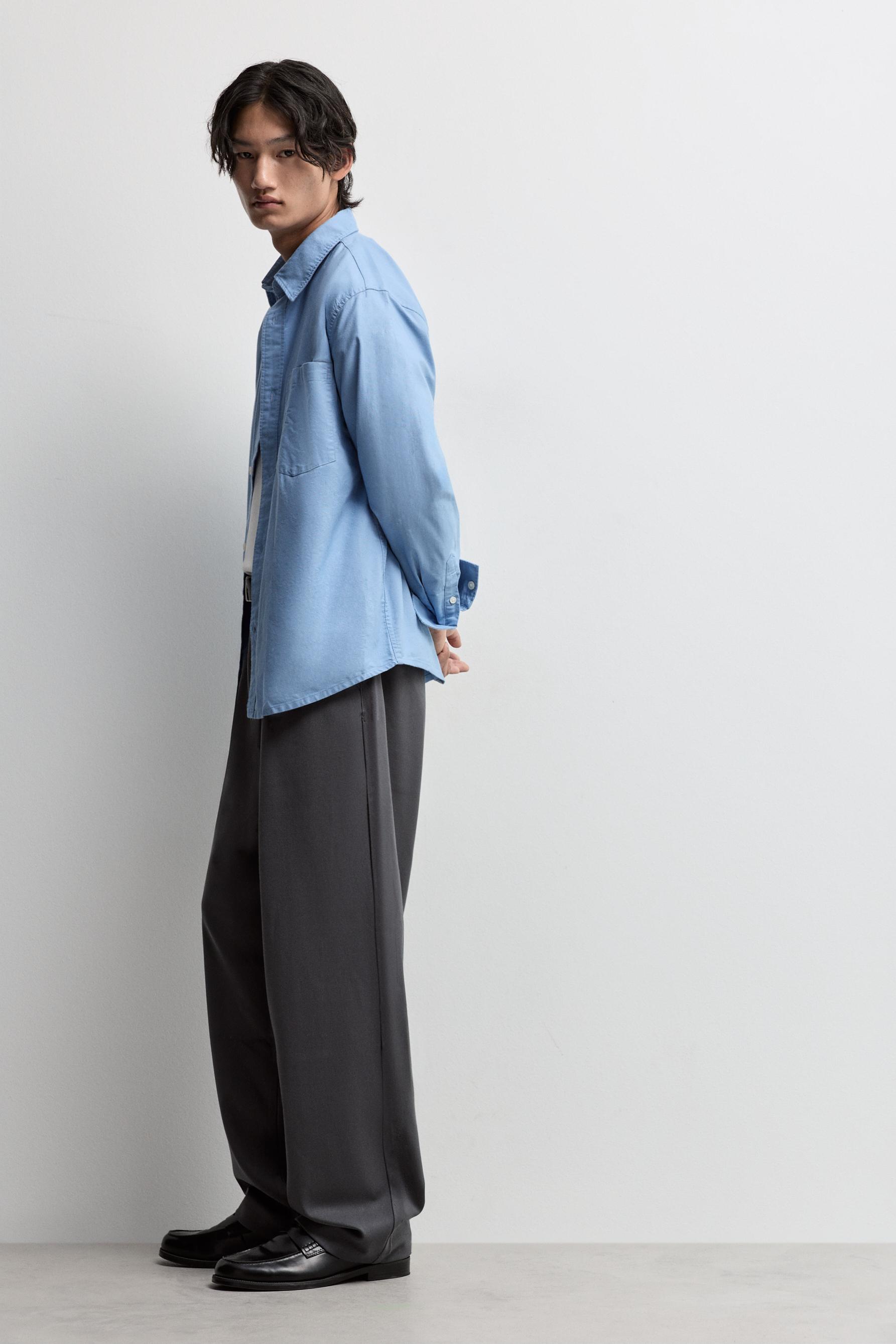 Wide-leg tailored trousers — ANTHRACITE GREY